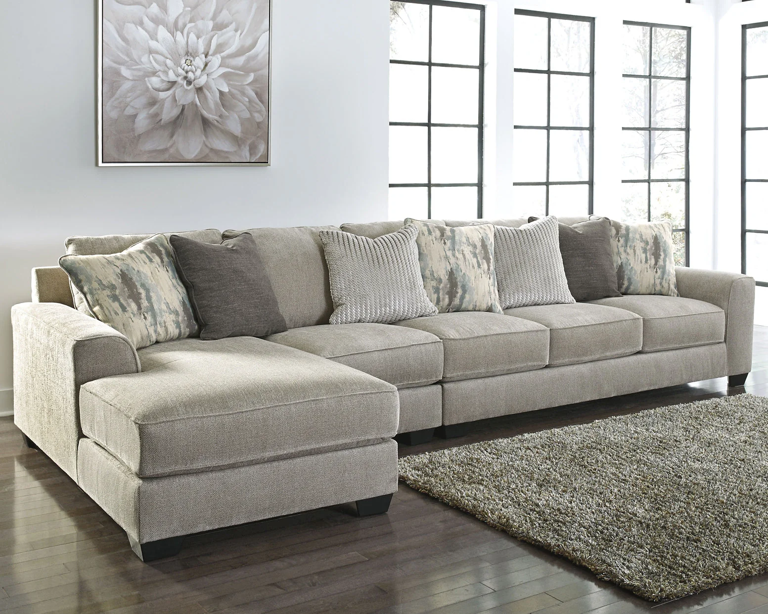 Ardsley 3-Piece Sectional with Ottoman - Image 3