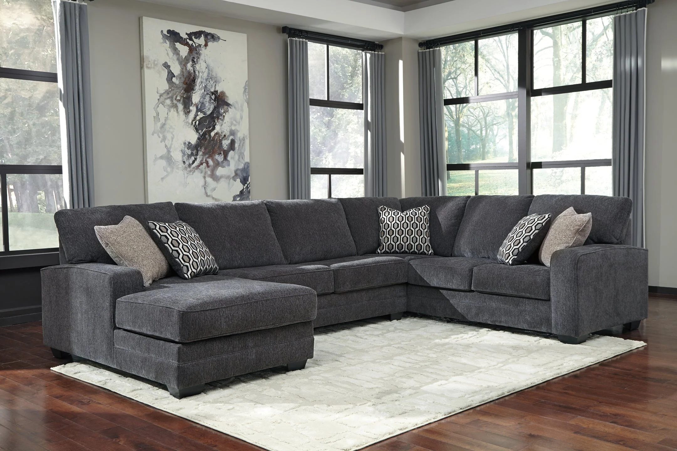 Tracling 3-Piece Sectional with Ottoman - Image 5
