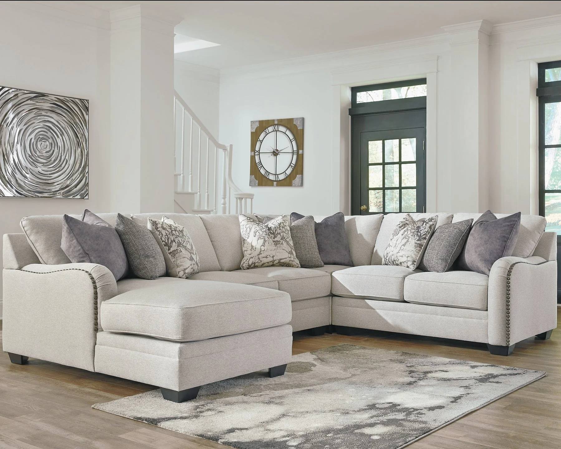 Dellara 4-Piece Sectional with Ottoman - Image 2
