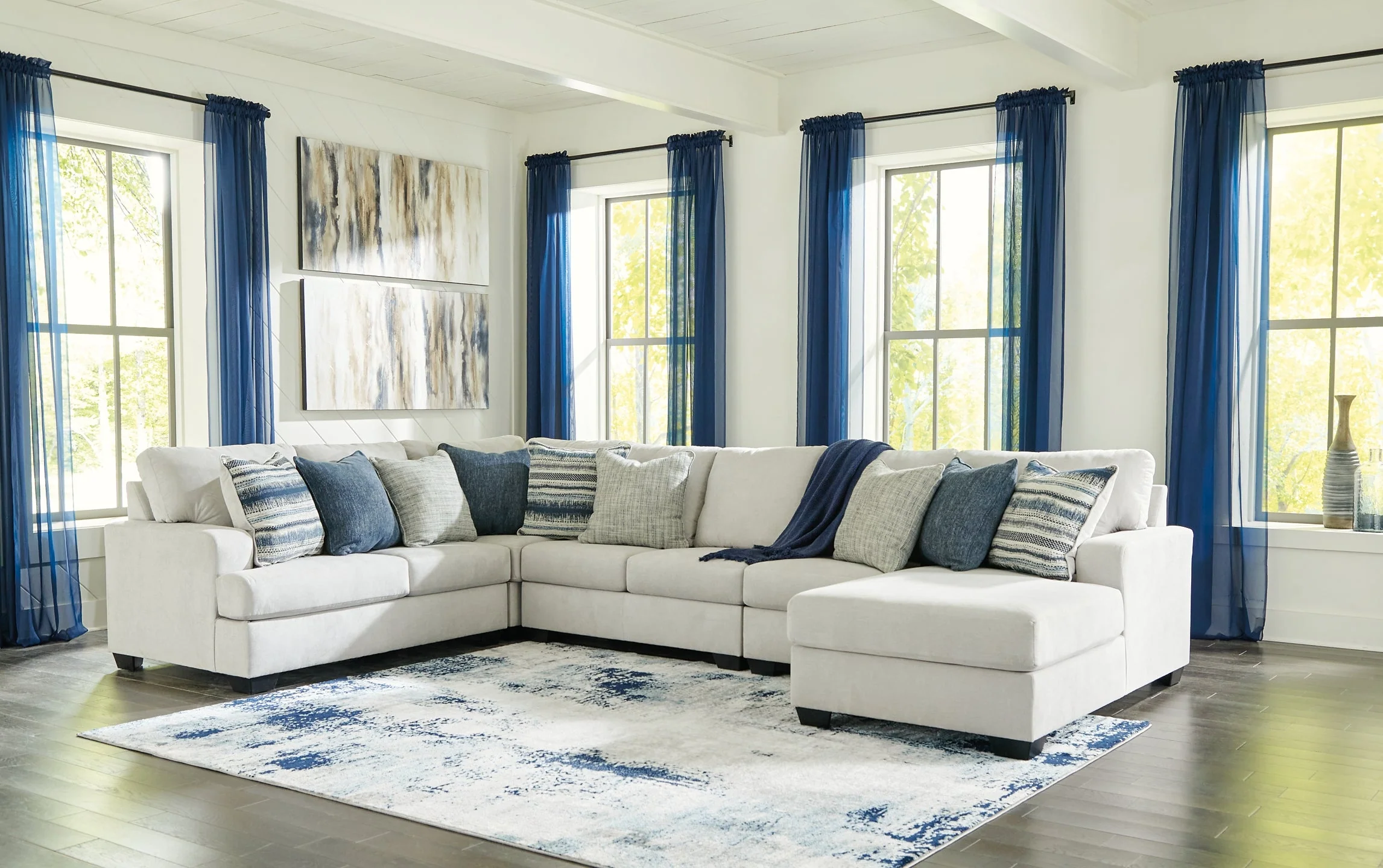 Lowder 5-Piece Sectional with Ottoman - Image 9