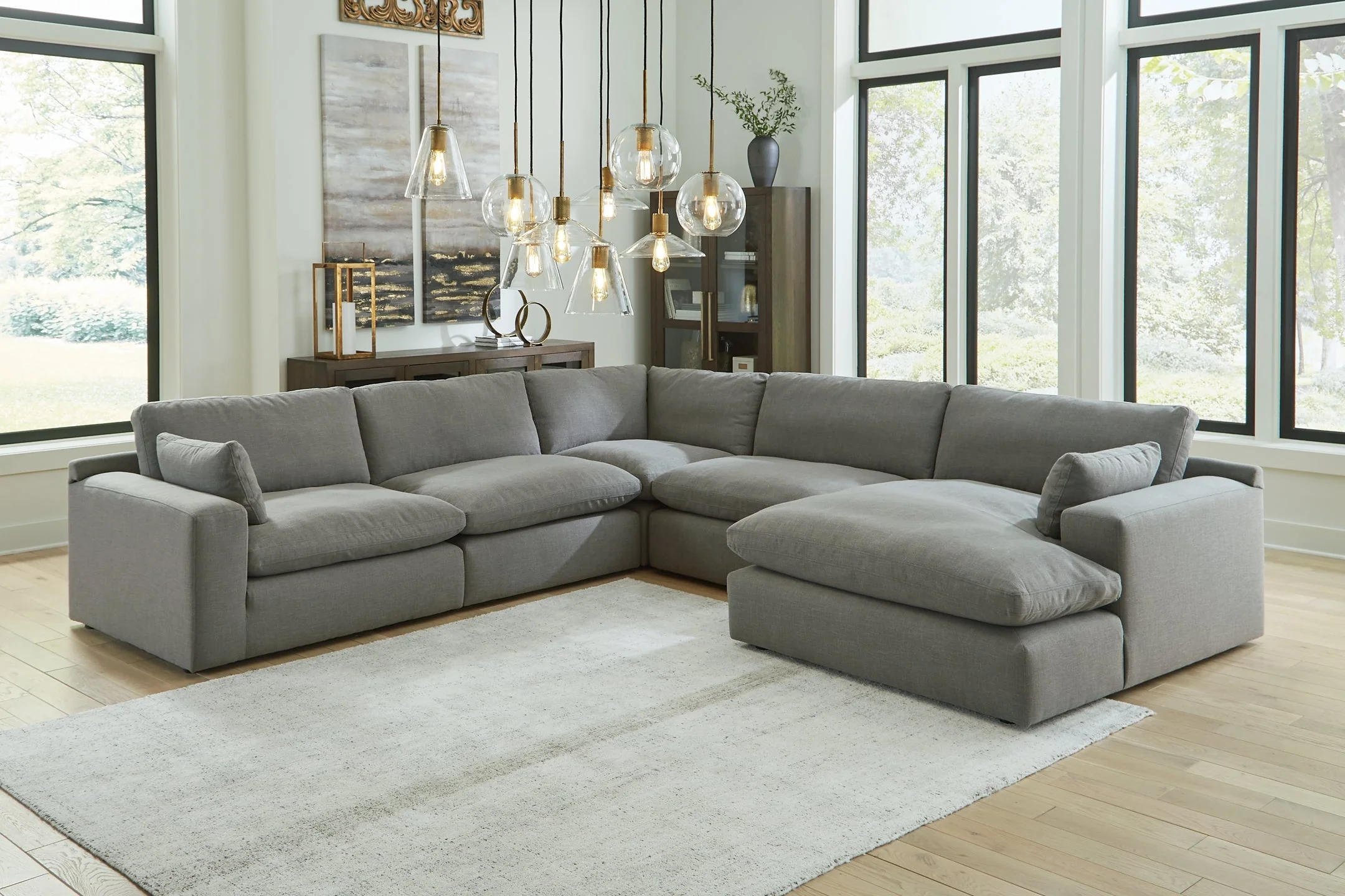 Elyza 5-Piece Sectional with Ottoman - Image 5