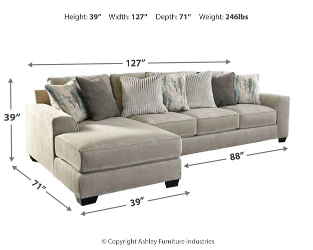 Ardsley 2-Piece Sectional with Chaise - Image 3