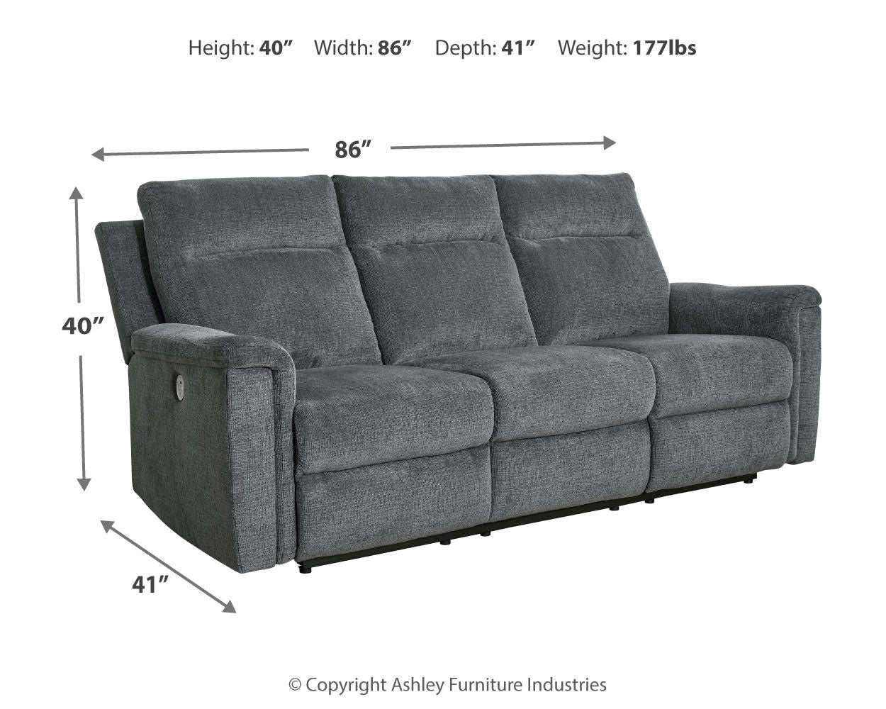 Barnsana - Power Reclining Sofa - Image 4