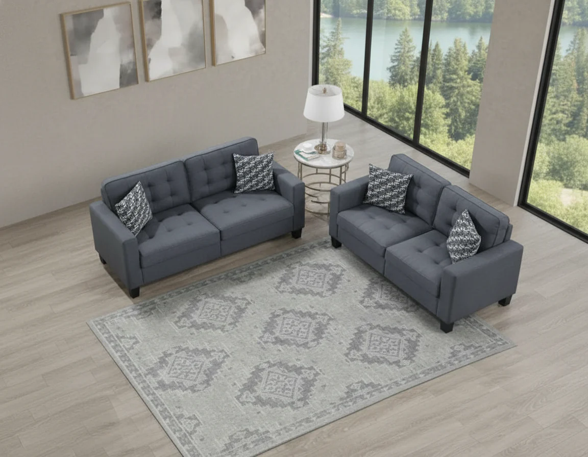Benjamin Gray Sofa and Loveseat - Image 2