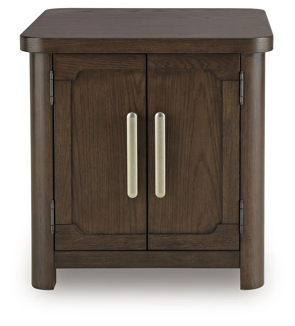 Breckington - Rectangular 2-door End Table - Dark Brown - Image 2
