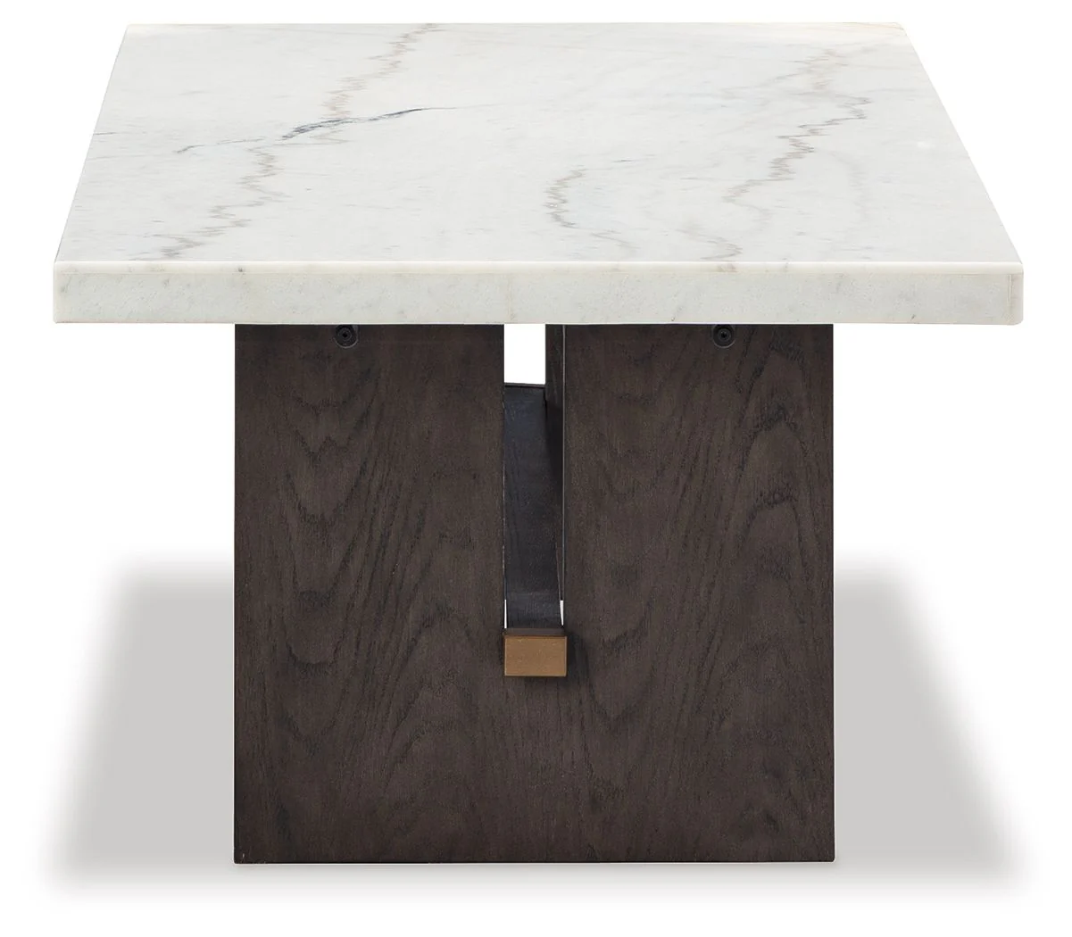 Burkhaus - Rectangular Cocktail Table - White / Dark Brown - Image 4
