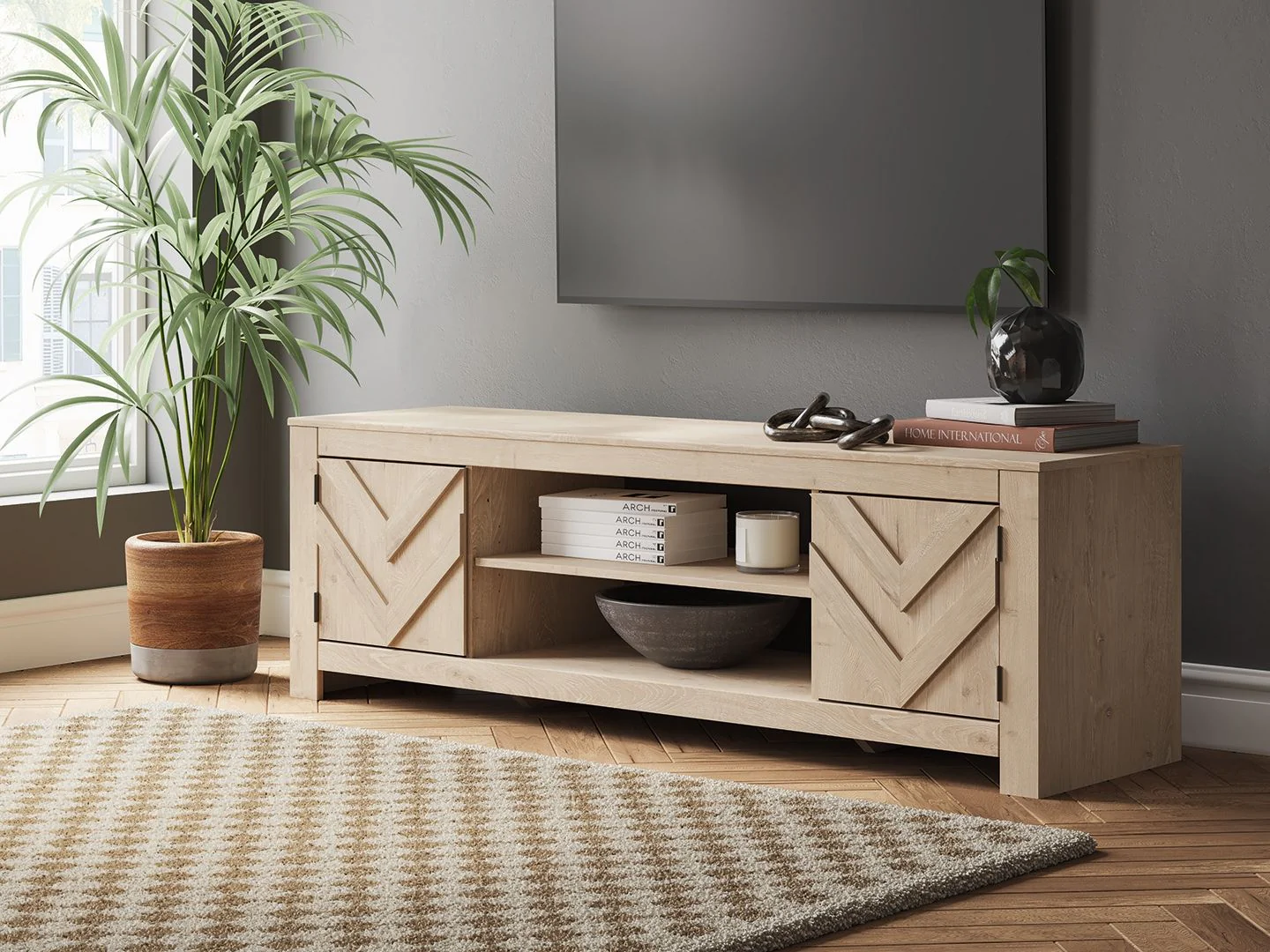 Cayboni - LG TV Stand With Fireplace Option - Image 9
