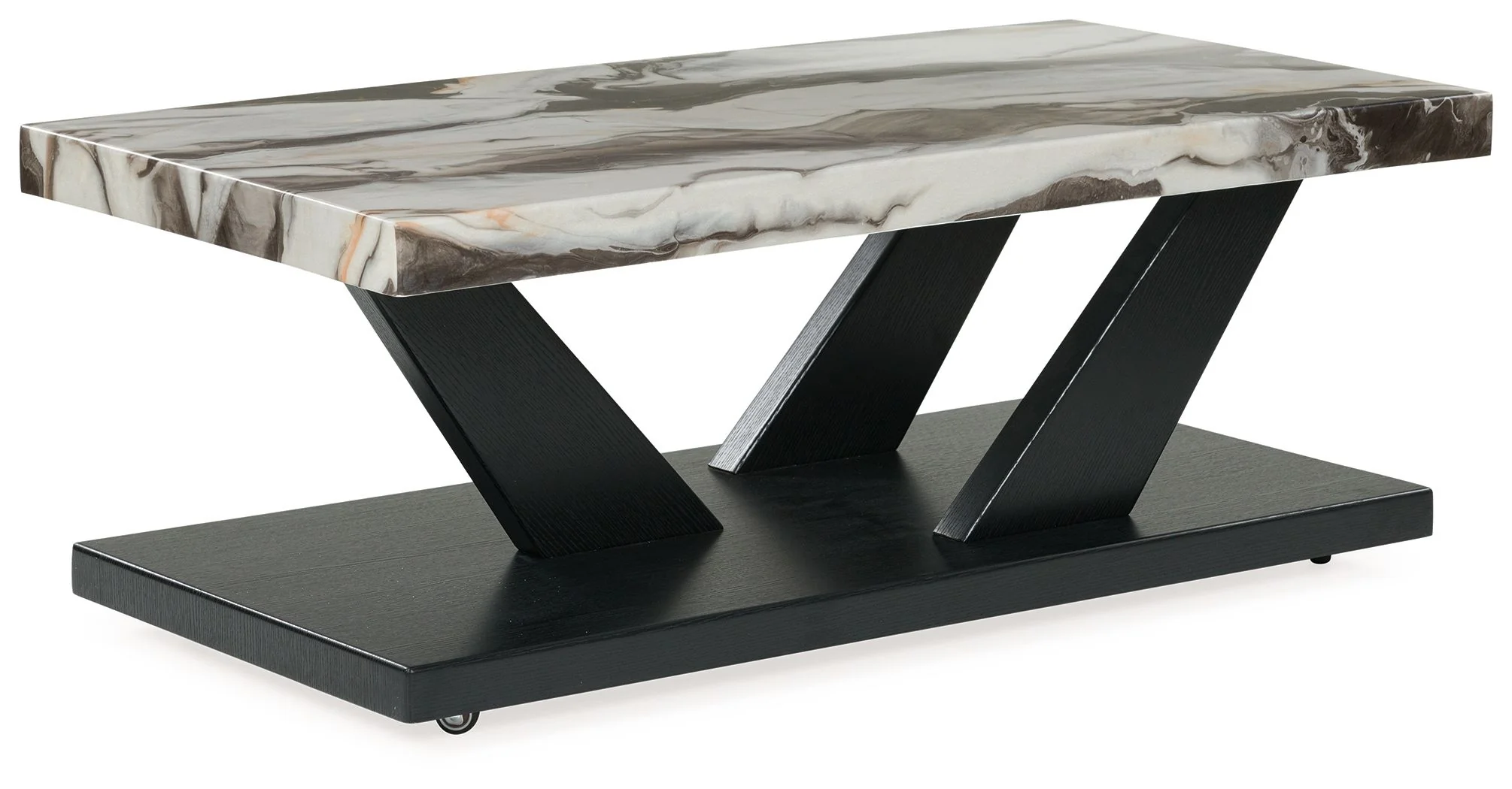 Cendill - Occasional Table Set (Set of 3) - Dark Brown / White / Black - Image 4