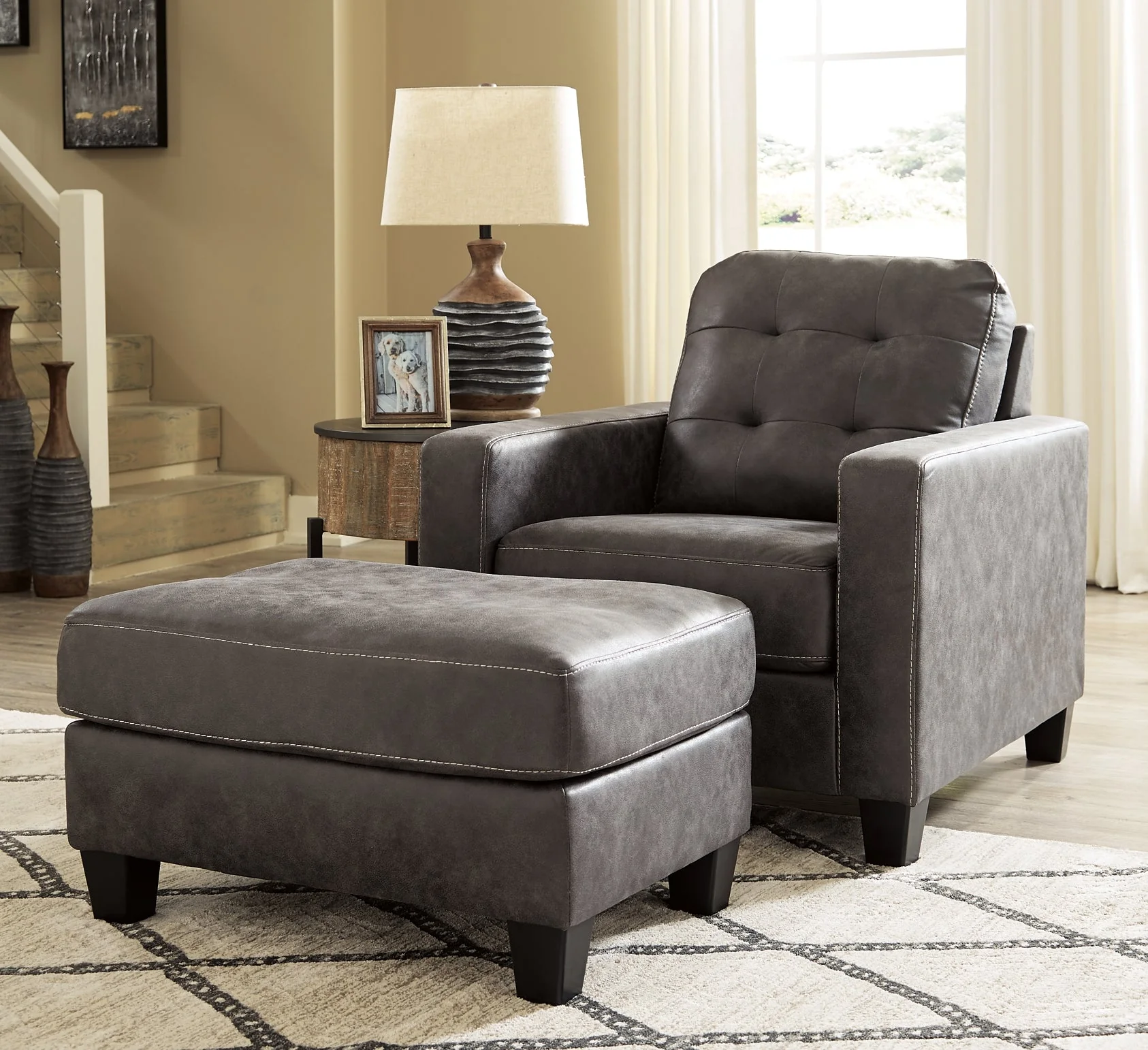 Venaldi Chair and Ottoman - Image 2