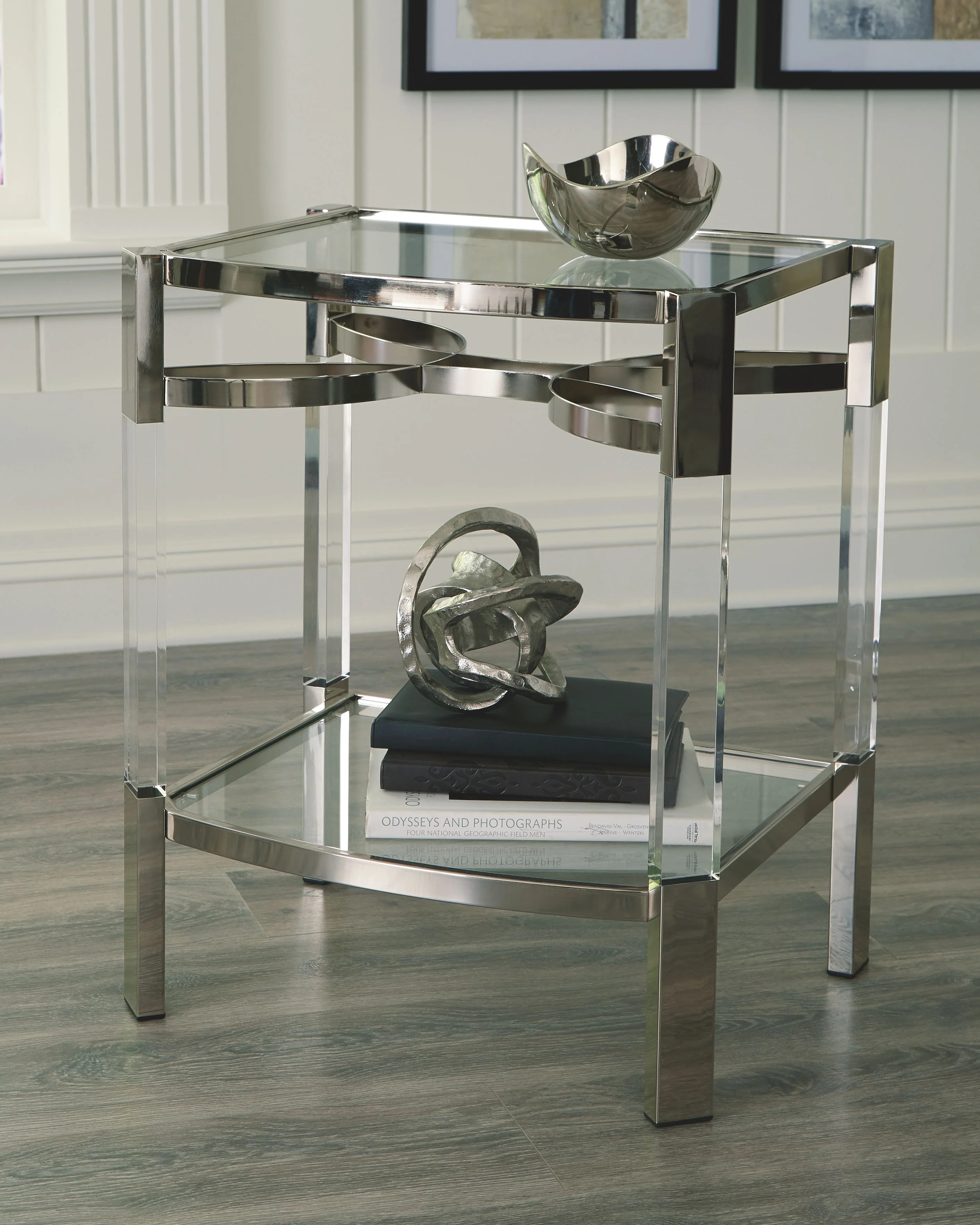Chaseton - Accent Table - Clear / Silver Finish - Image 4
