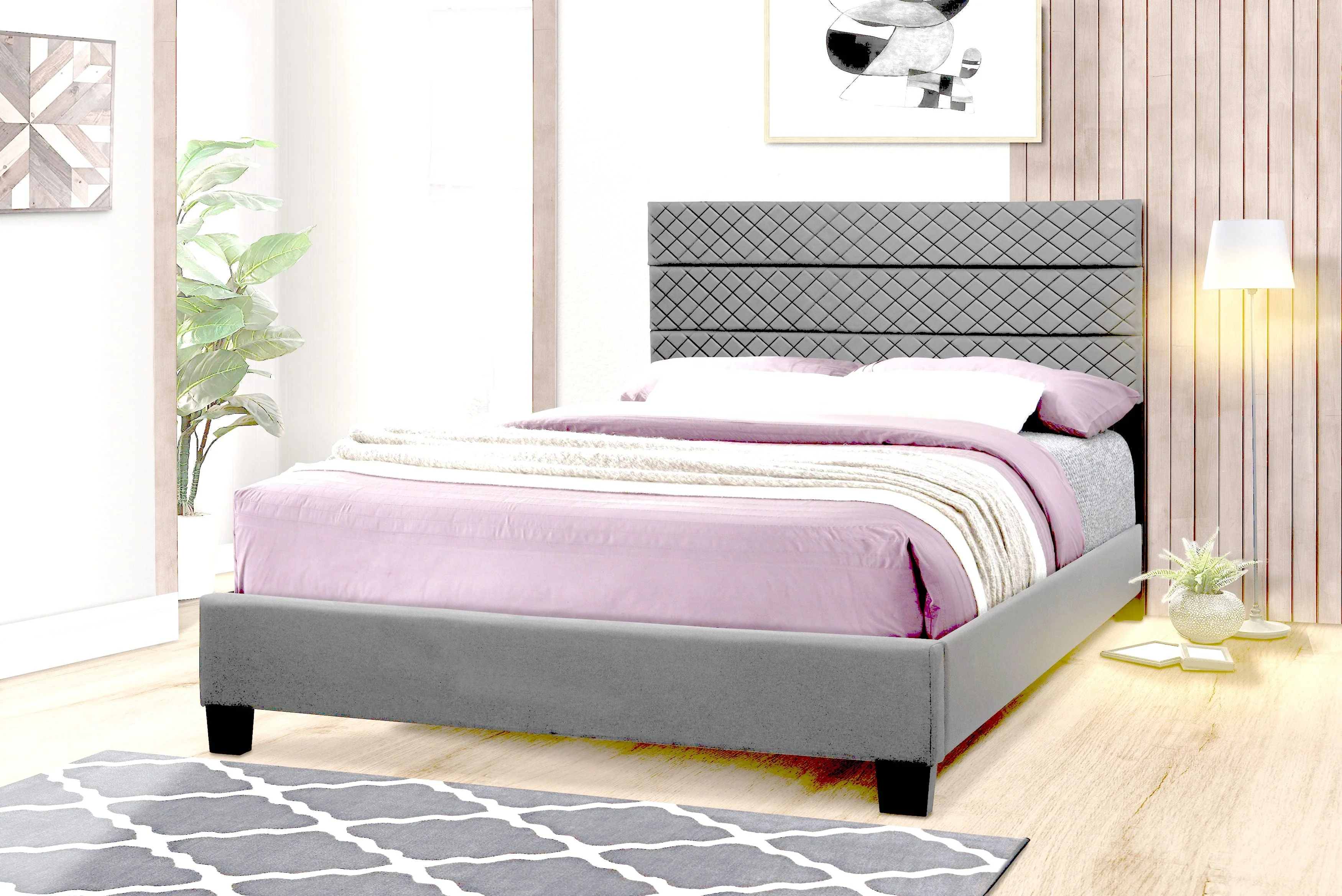Claire Gray King Bed - Image 3