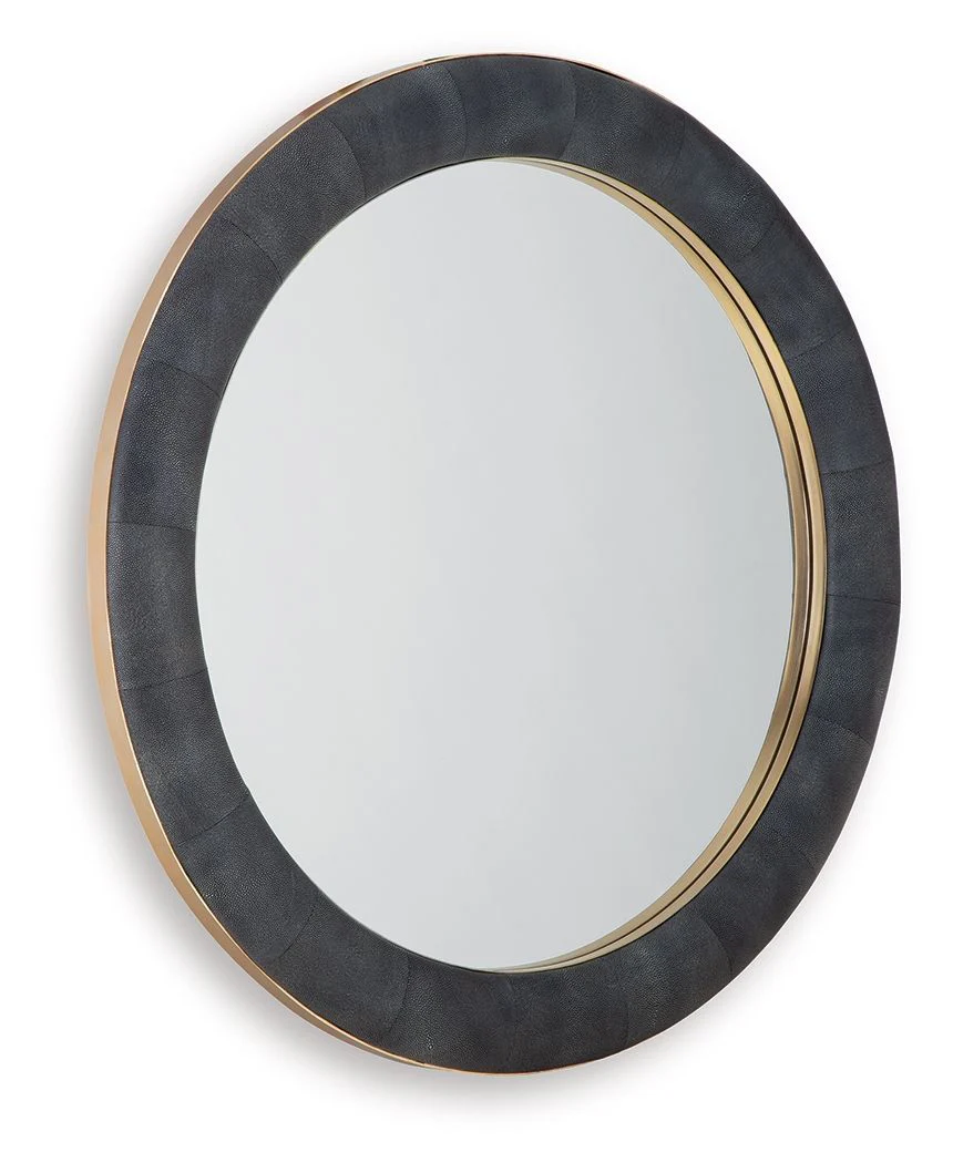 Corinsworth - Accent Mirror - Charcoal / Brass Finish - Image 4