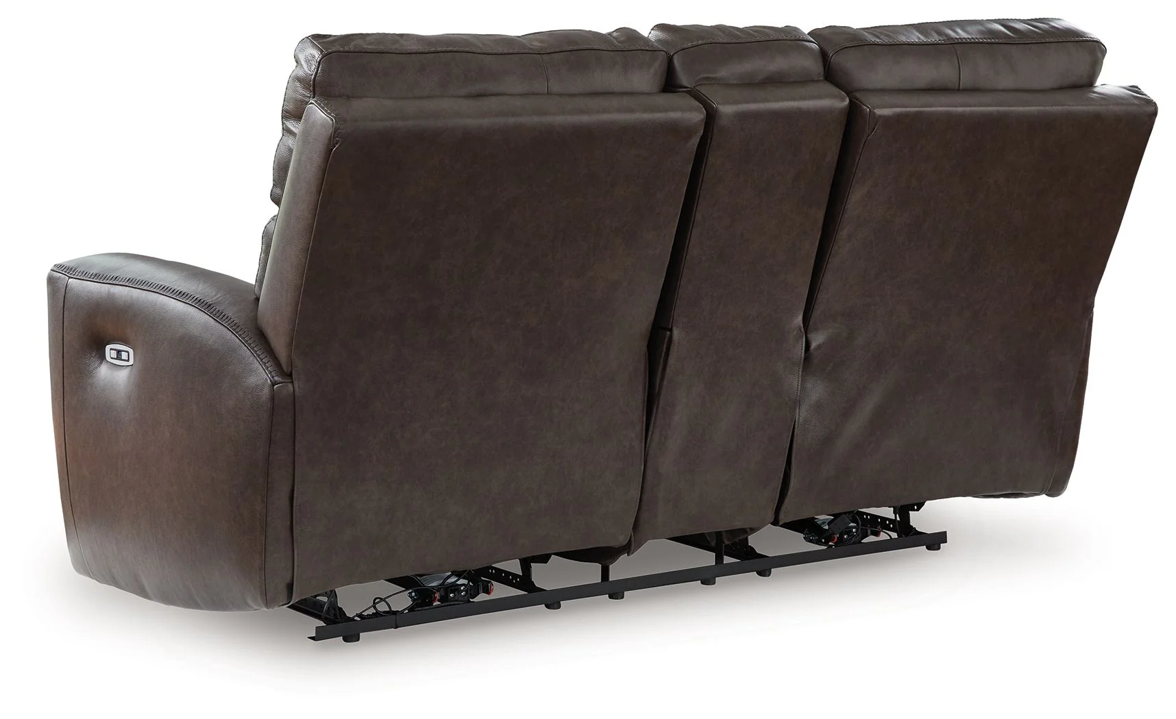 Crossplex - Power Reclining Loveseat / Console / Adjustable Headrest - Smoke - Image 3