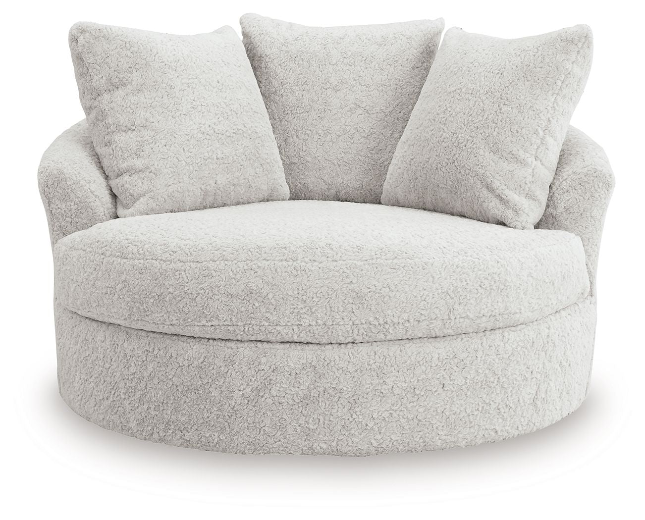 Cuddle Plush - Oversized Swivel Accent Chair - Arctic - Image 3