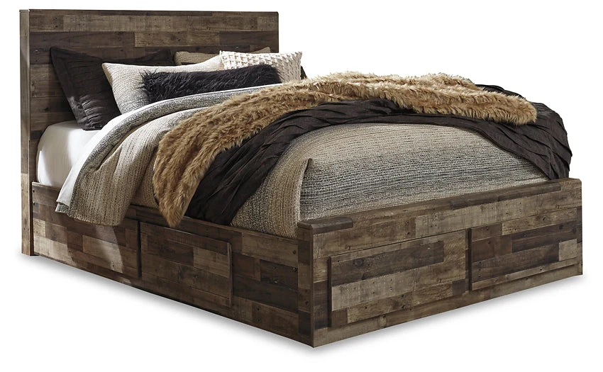 Derekson Queen Panel Bed with 4 Storage Drawers - Image 3