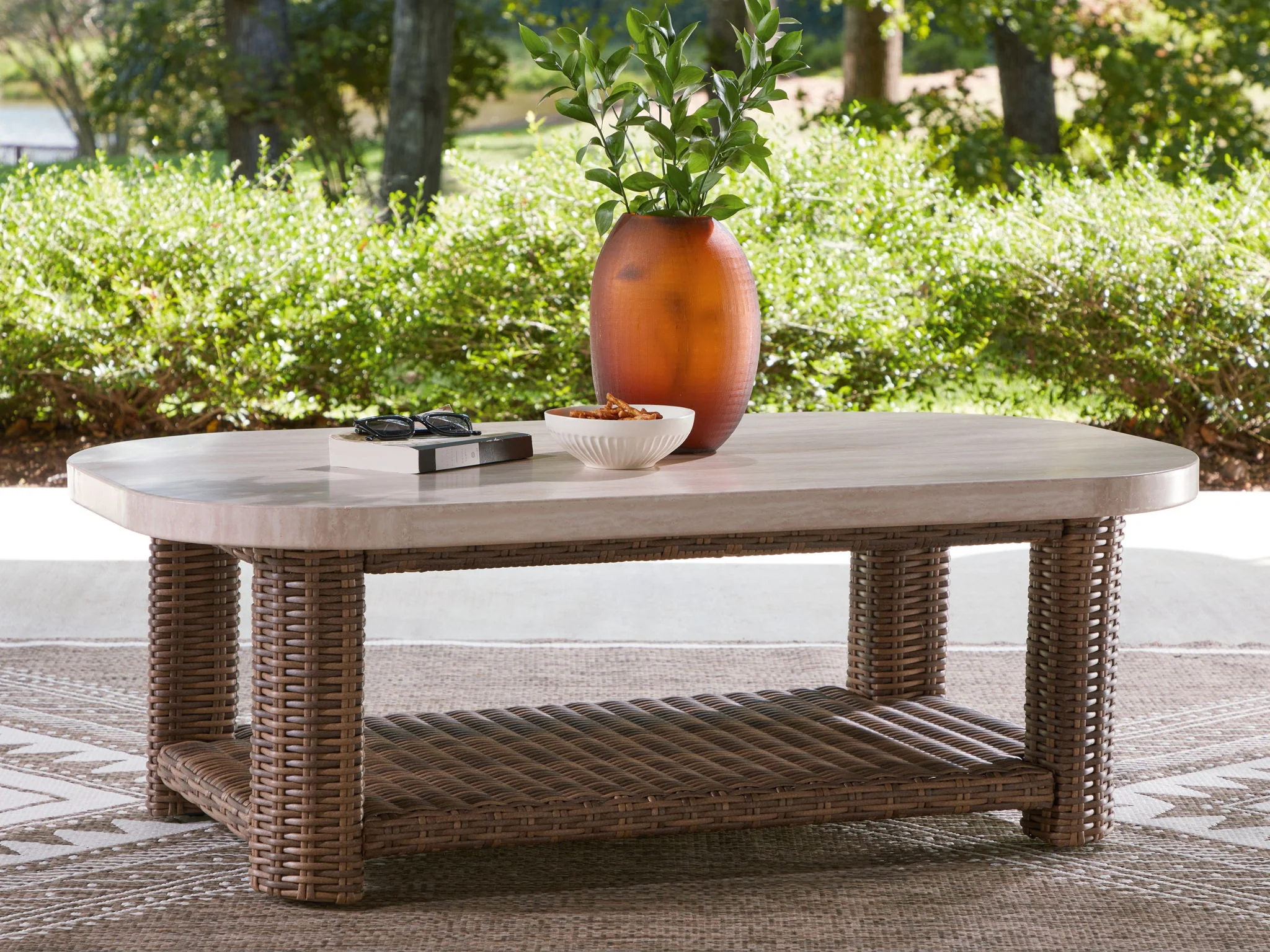 Dolan Creek - Rectangular Cocktail Table - Beige / Brown - Image 4