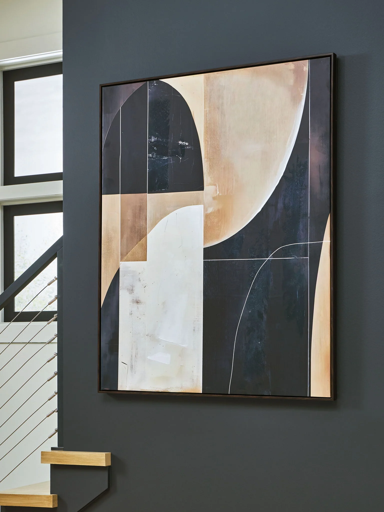 Ewanford - Wall Art - Black / Brown / Tan - Image 4