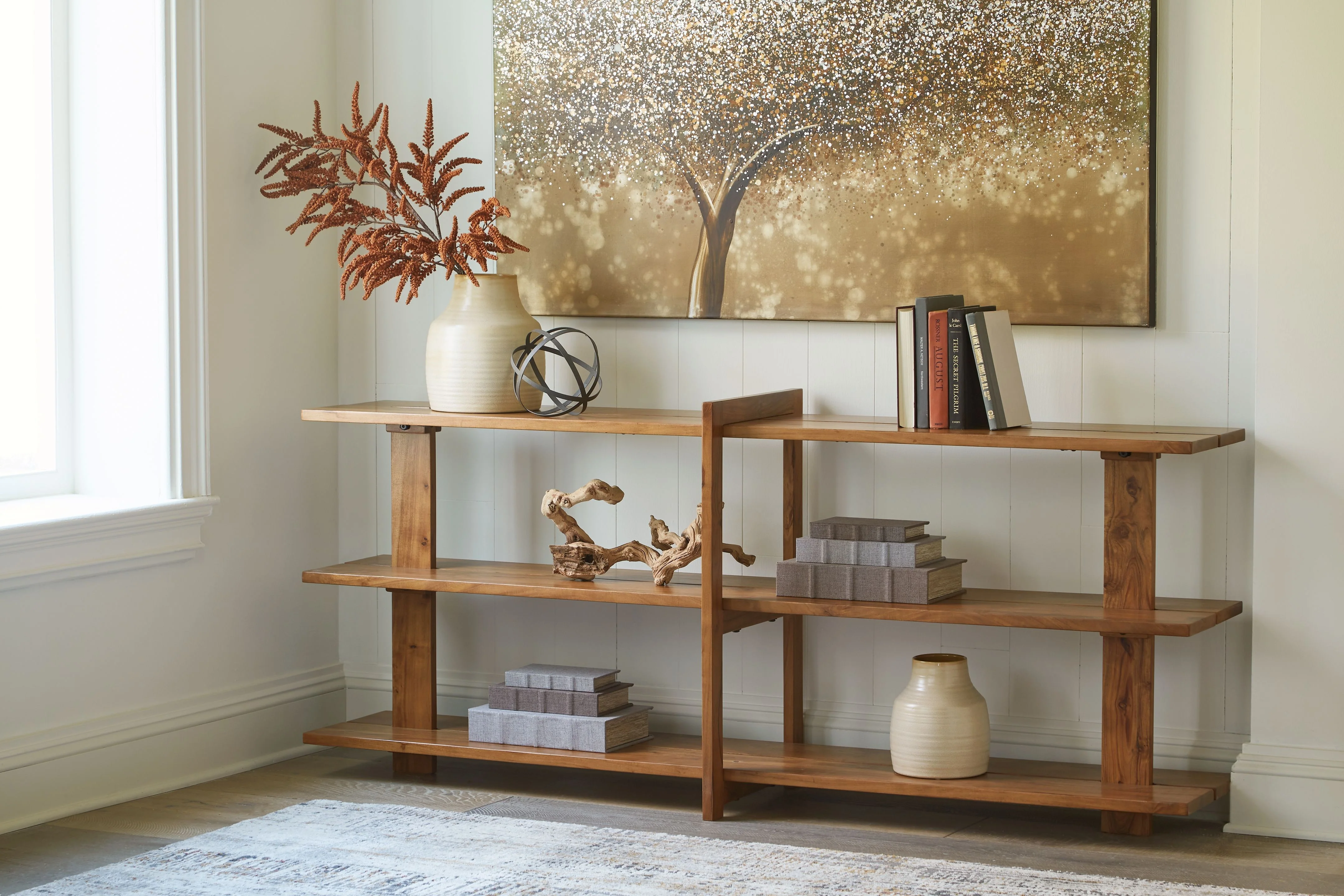 Fayemour - Console Sofa Table - Brown - Image 4