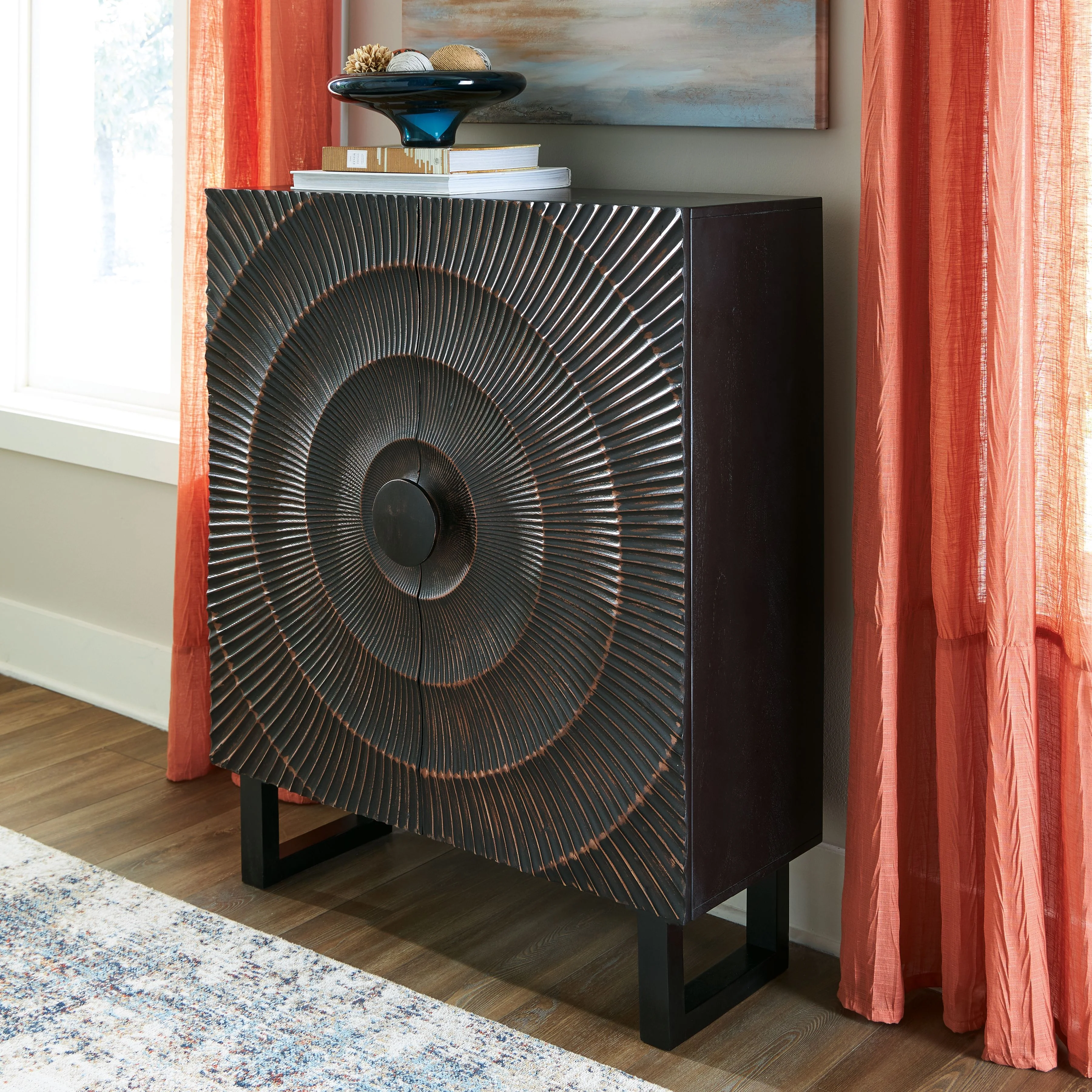 Fosterman - Accent Cabinet - Distressed Black - Image 4