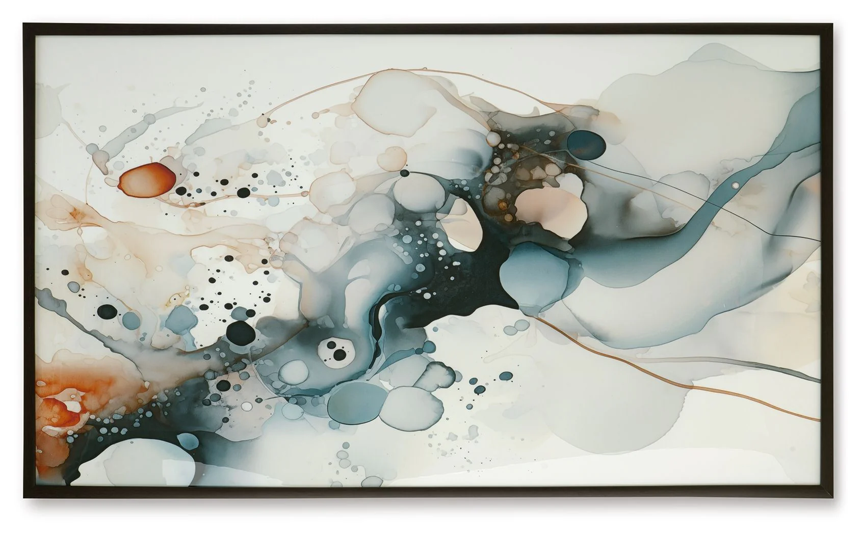 Foxenburg - Wall Art - Blue / Amber / White - Image 4