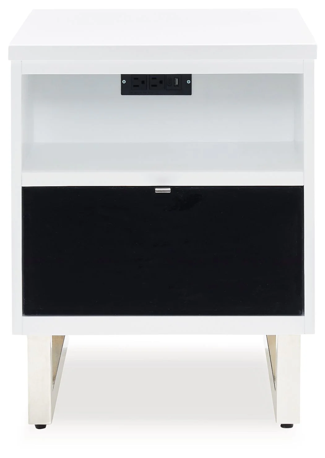 Gardoni - Chair Side End Table - White / Black - Image 3