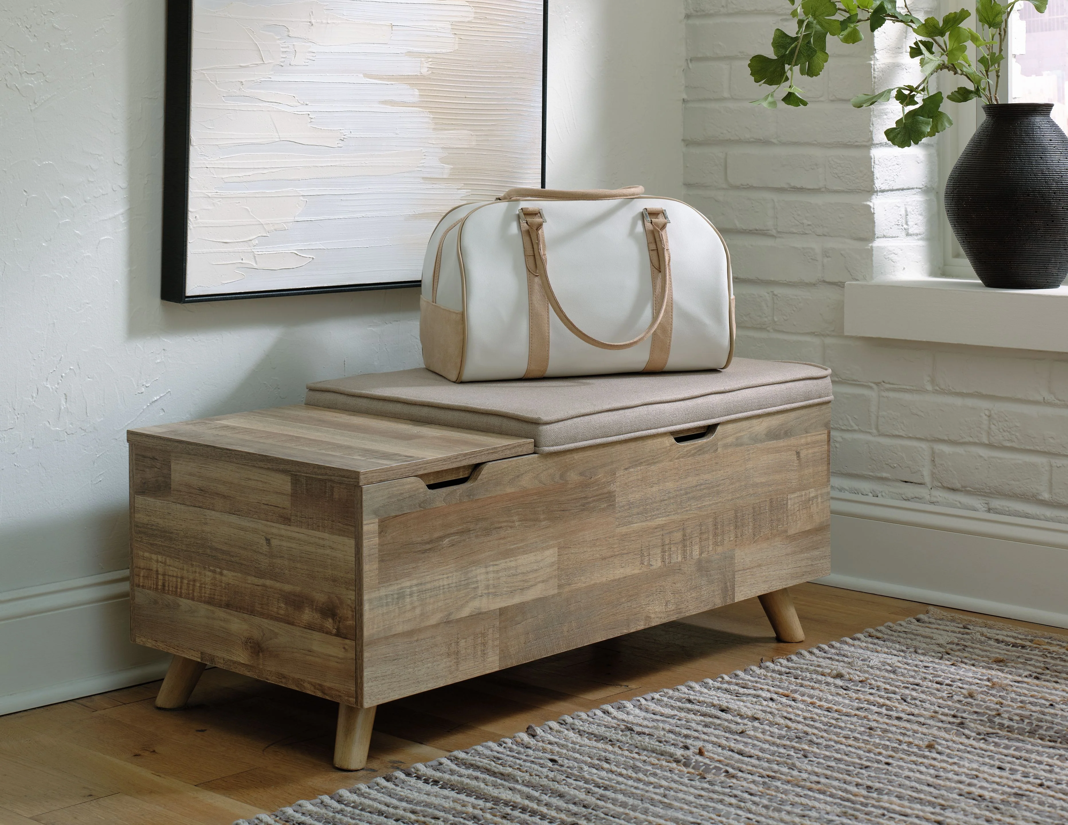 Gerdanet - Storage Bench - Beige - Image 3