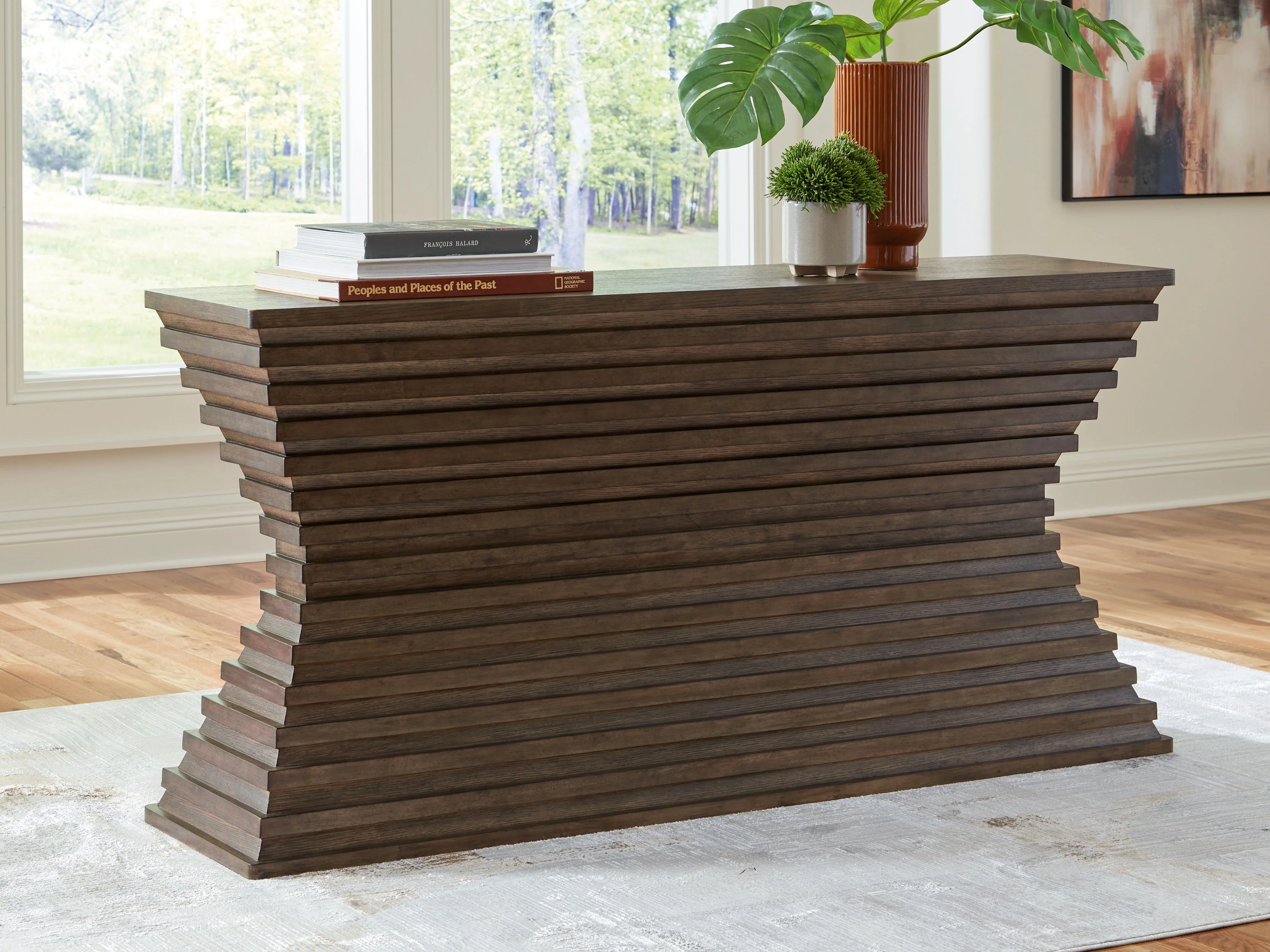 Hannodream - Sofa Table - Warm Brown - Image 2