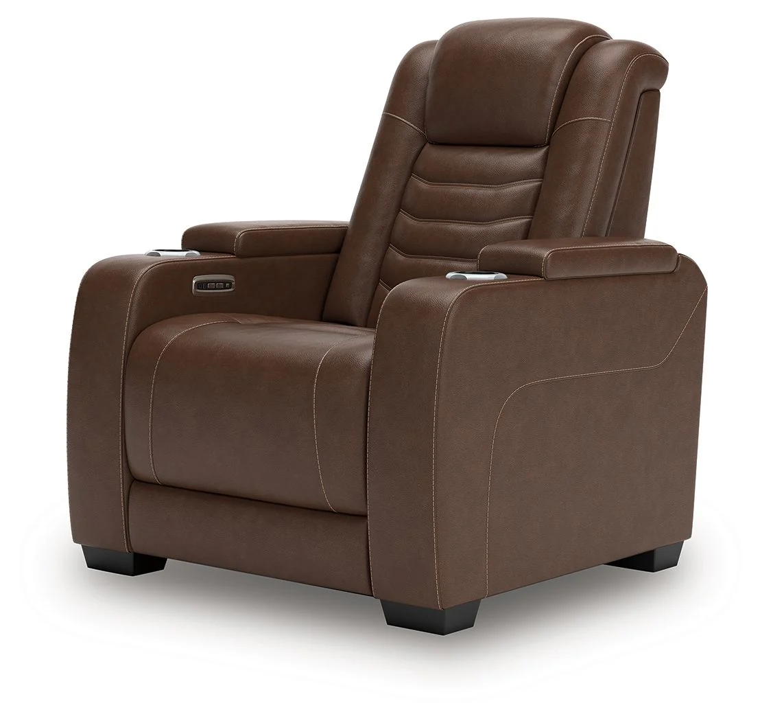 High Impact - Power Recliner / Adj Headrest - Tobacco - Image 4