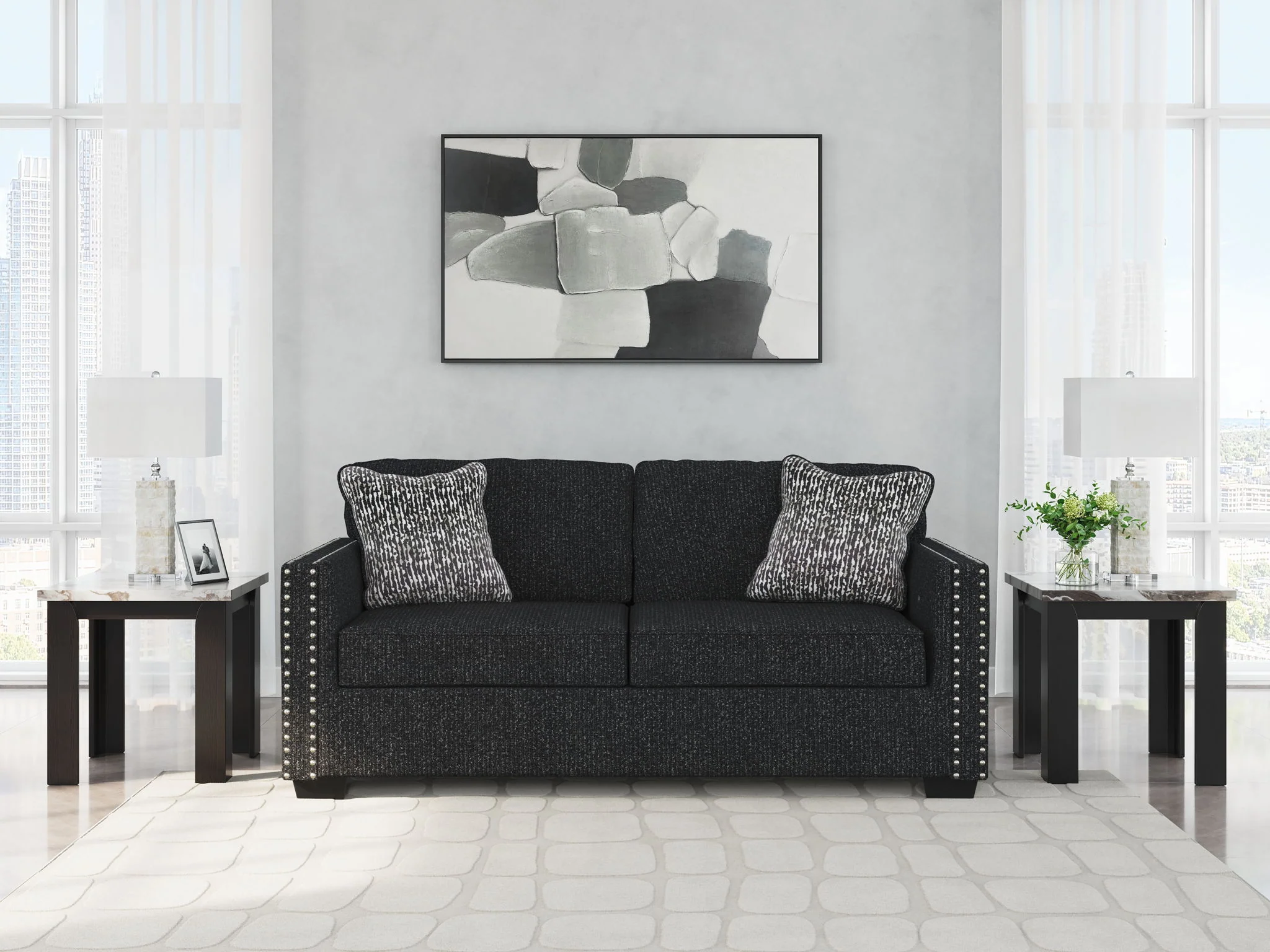 Jasmine Peaks - Sofa - Coal - Image 4