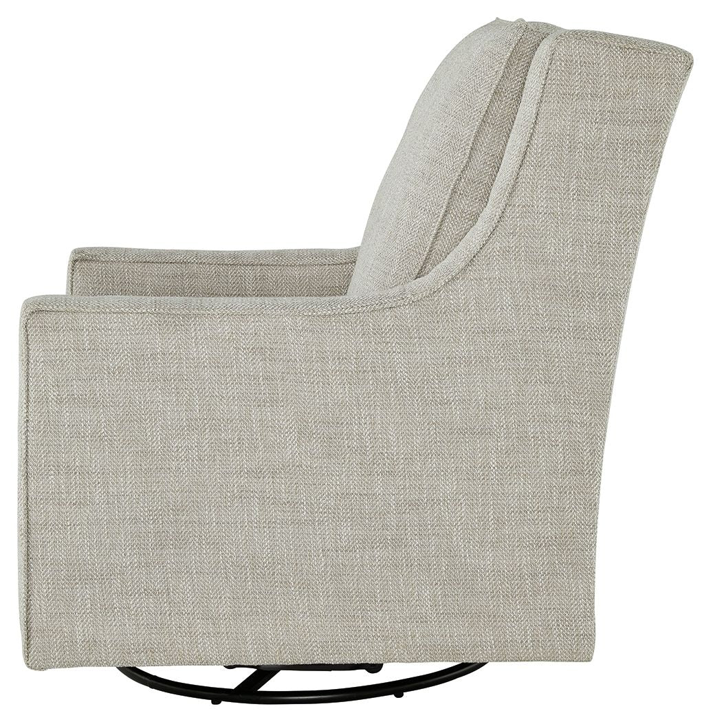 Kambria - Swivel Glider Accent Chair - Fog - Image 4