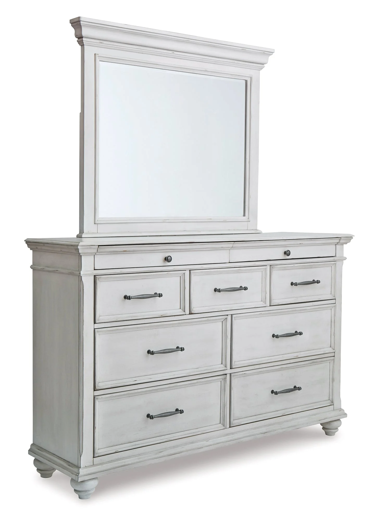 Kanwyn King Panel Bed with Storage with Mirrored Dresser, Chest and 2 Nightstands - Image 4