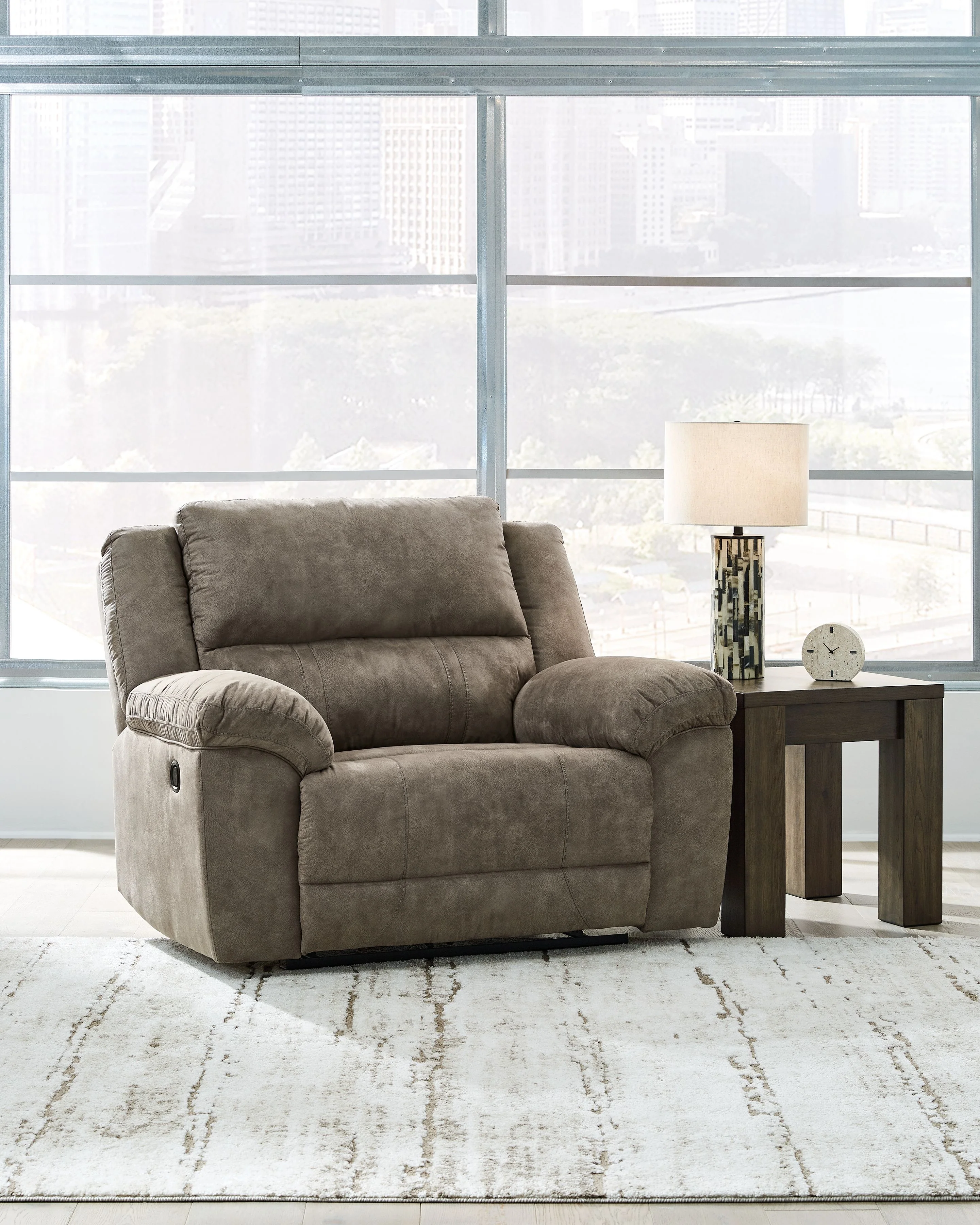 Laresview - Zero Wall Wide Seat Recliner - Fossil - Image 3