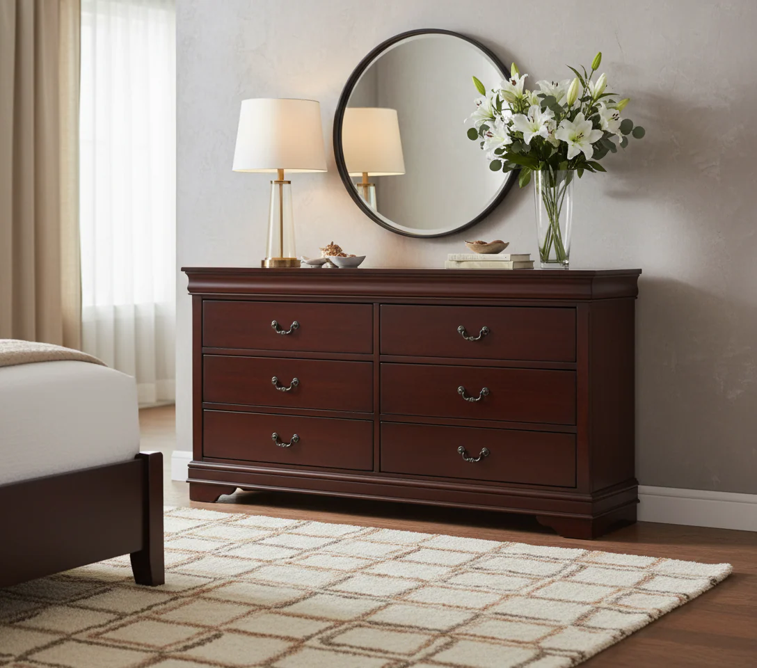 Louis Philip Cherry Dresser - Image 2
