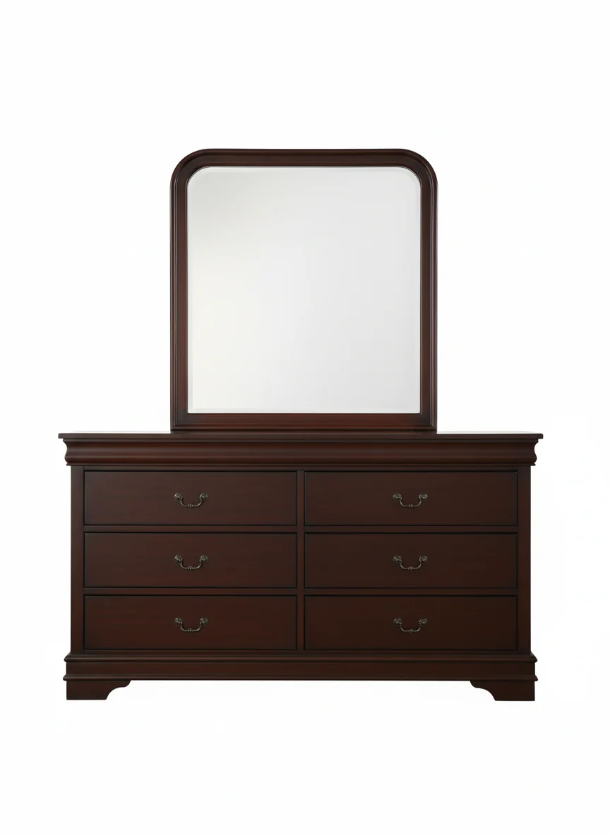 Louis Philip Cherry Dresser Mirror