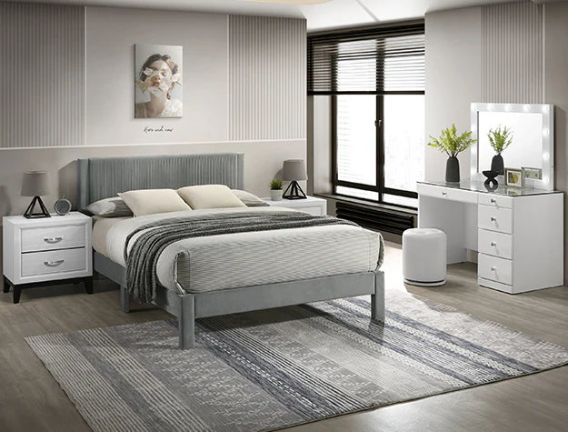 Lucia Gray Twin Bed - Image 3