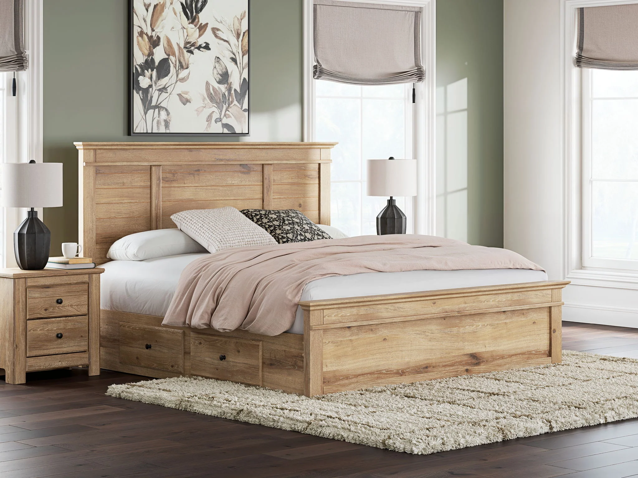 Makidern - Panel Storage Bed With Under Bed Storage Unit - Image 9