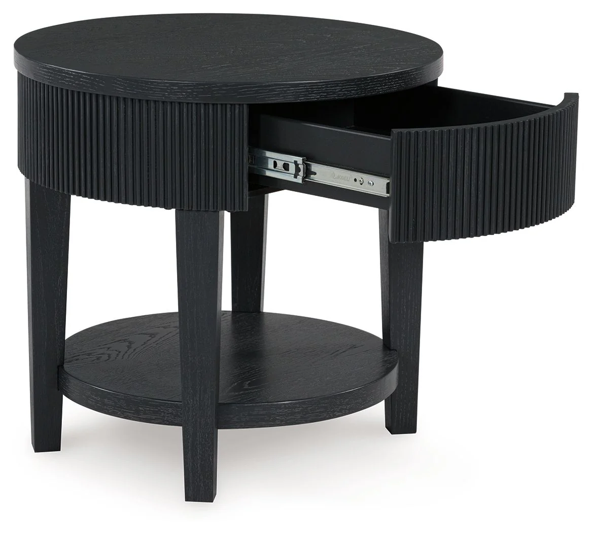 Marstream - Round End Table - Black - Image 3
