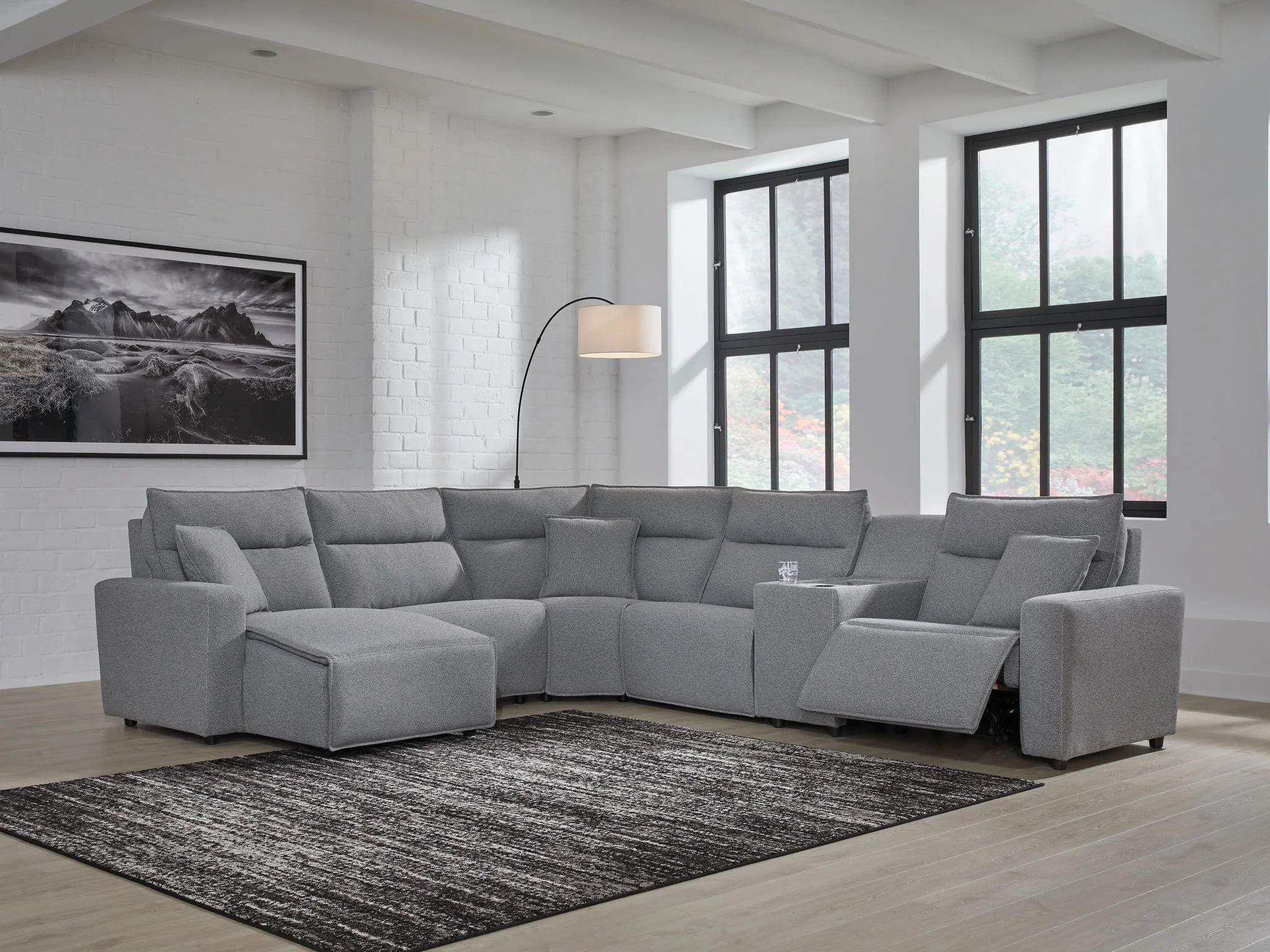 Modmax II - Reclining Sectional - Salt And Pepper - Image 28