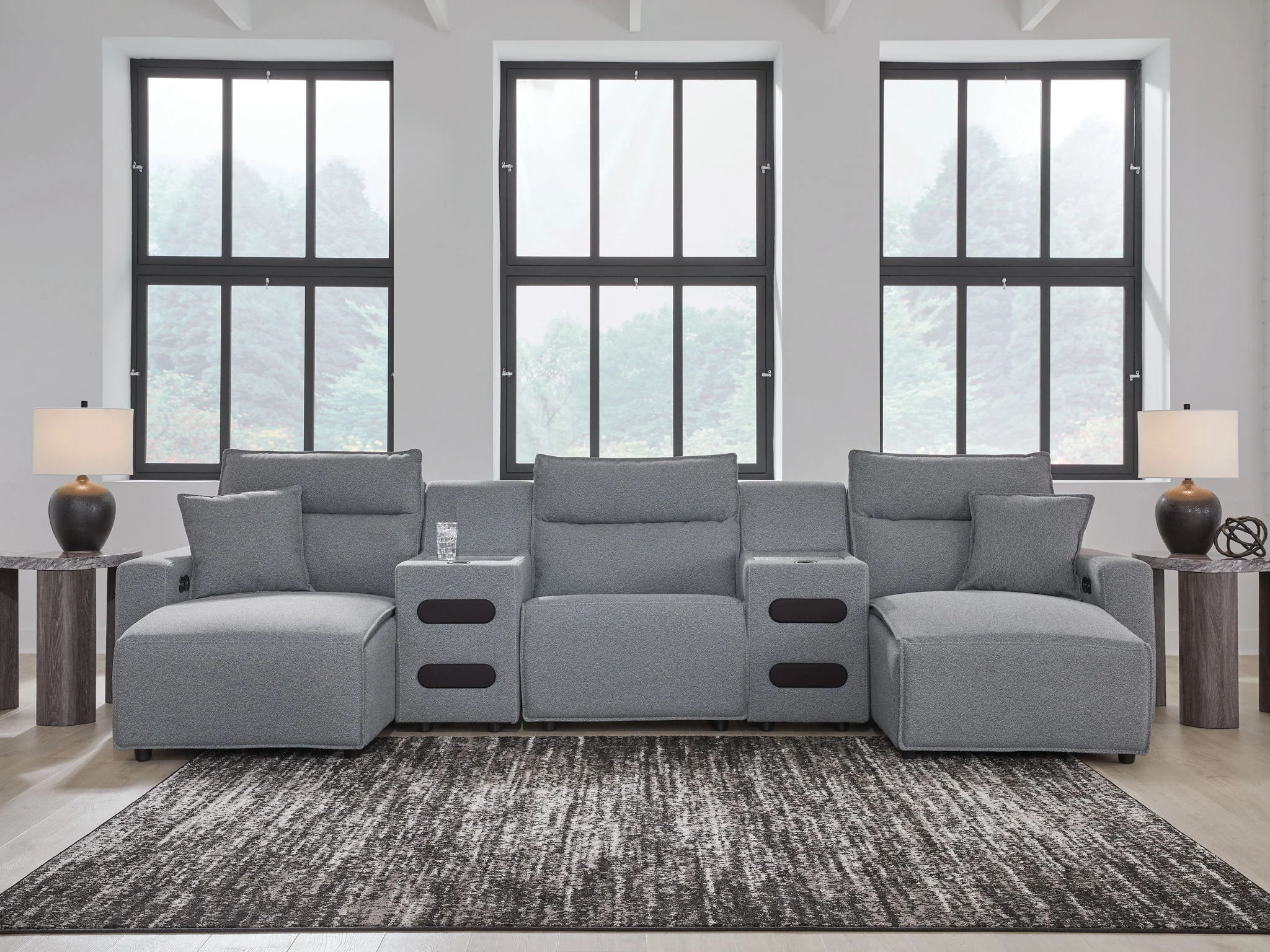 Modmax II - Reclining Sectional - Salt And Pepper - Image 39