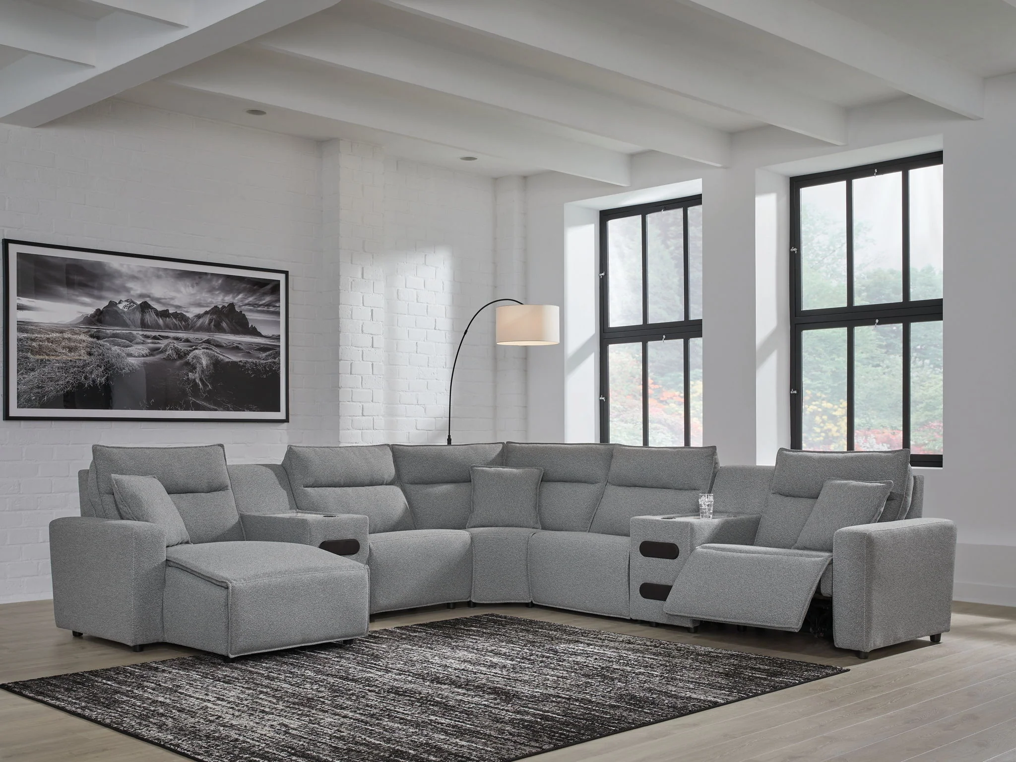 Modmax II - Reclining Sectional - Salt And Pepper - Image 40