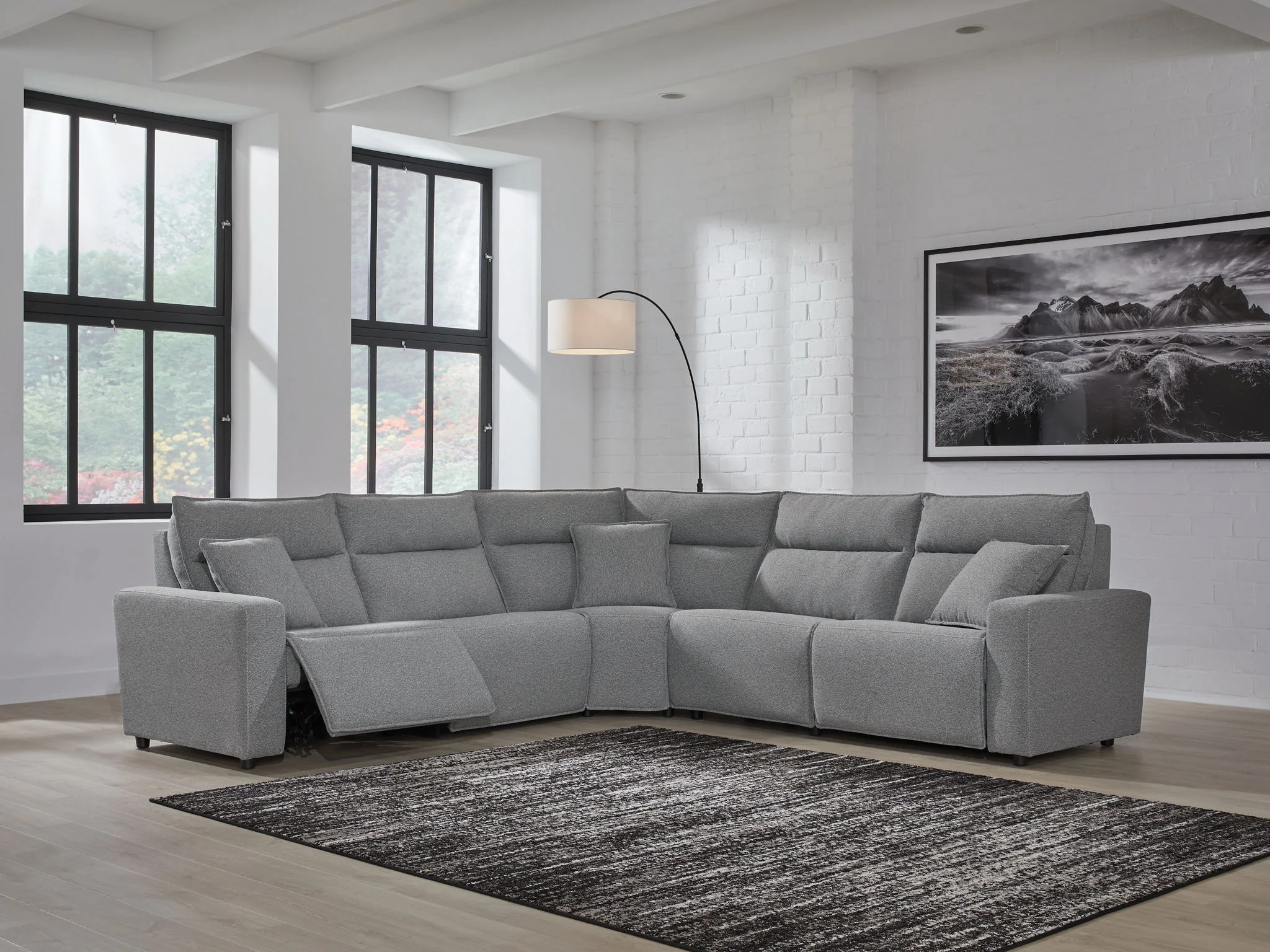 Modmax II - Reclining Sectional - Salt And Pepper - Image 46