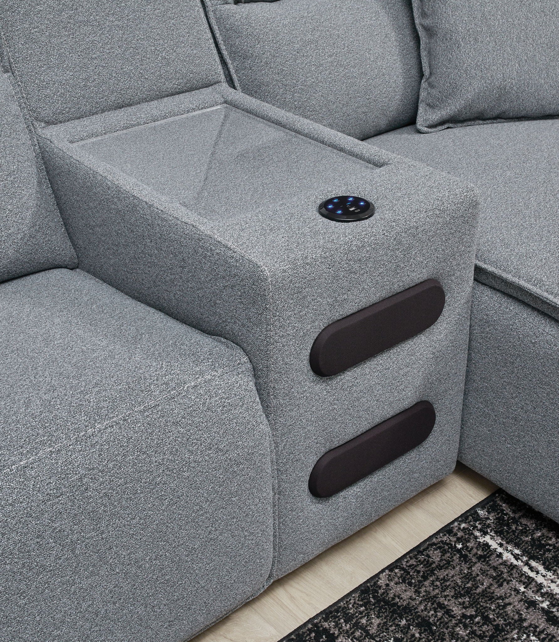 Modmax II - Reclining Sectional - Salt And Pepper - Image 49