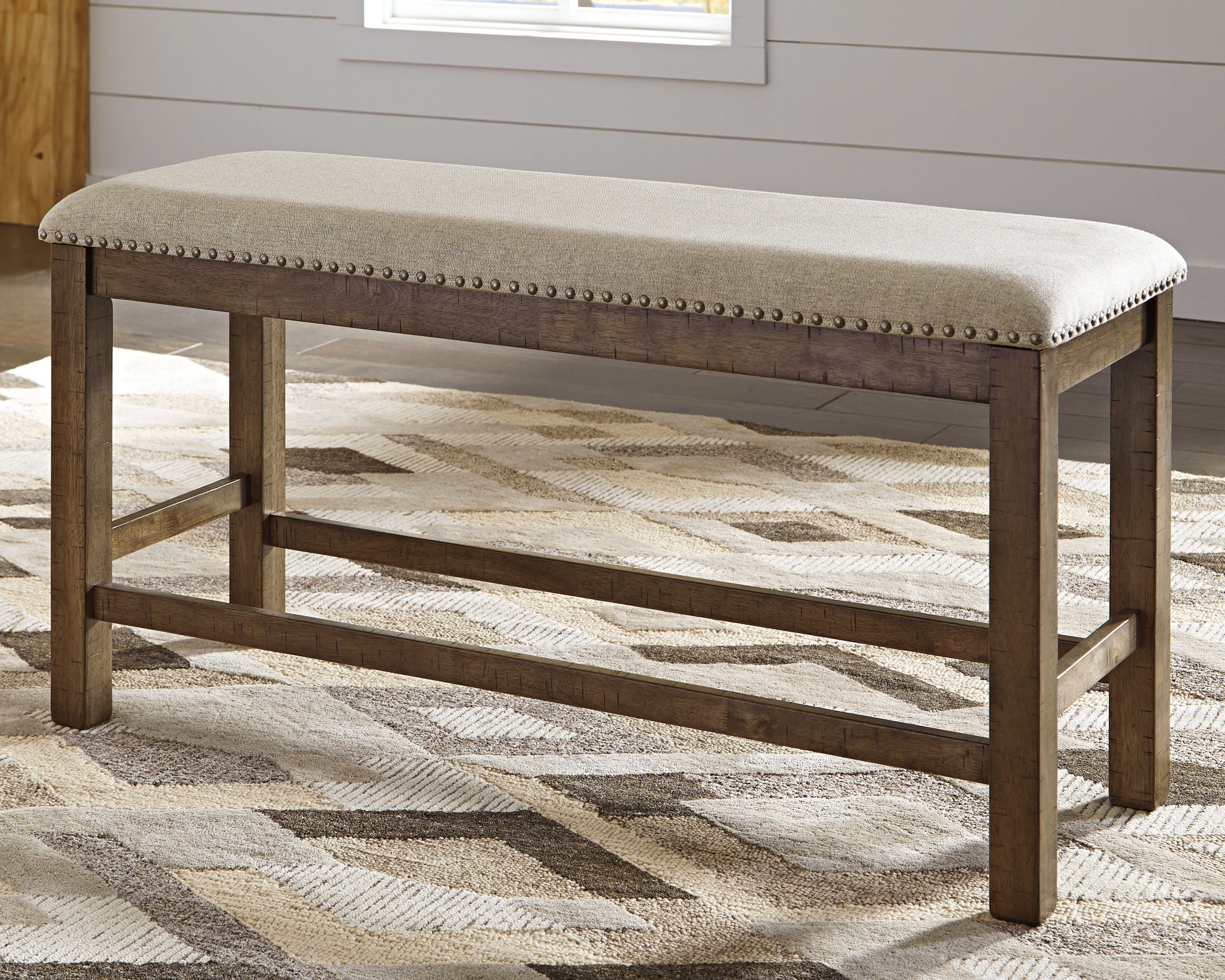 Moriville - Double UPH Bench - Beige - Image 3
