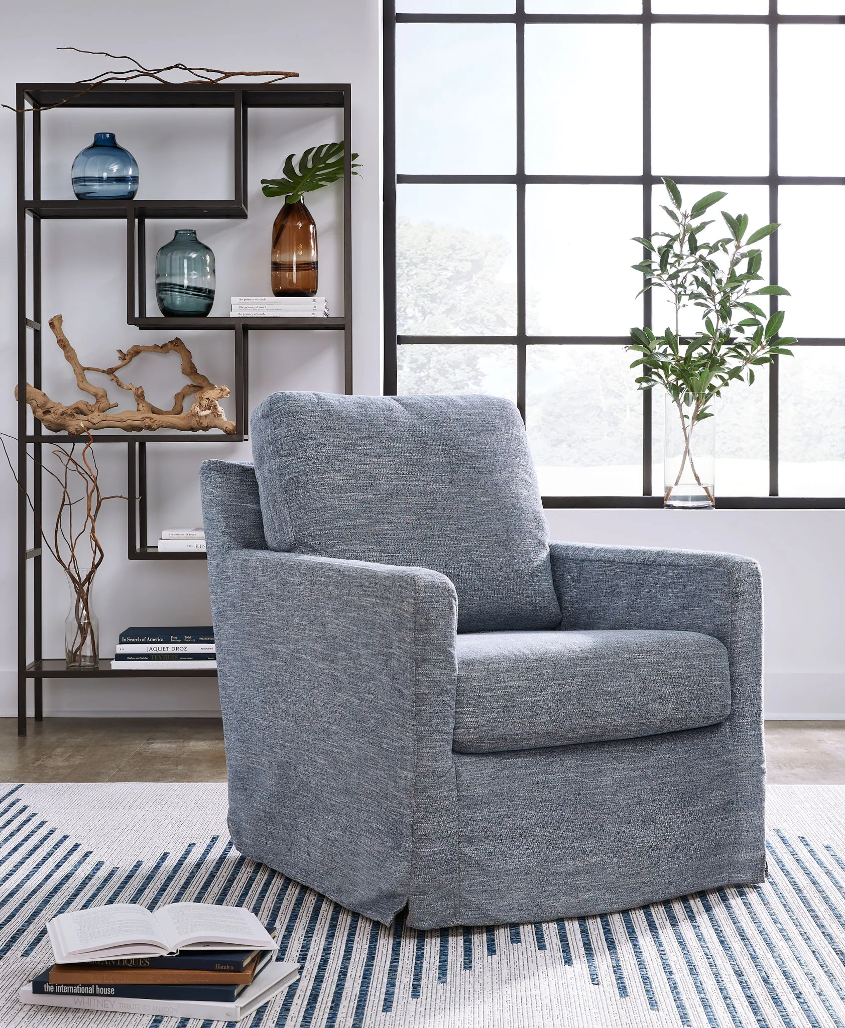 Nenana Next-Gen Nuvella - Swivel Glider Accent Chair - Image 4