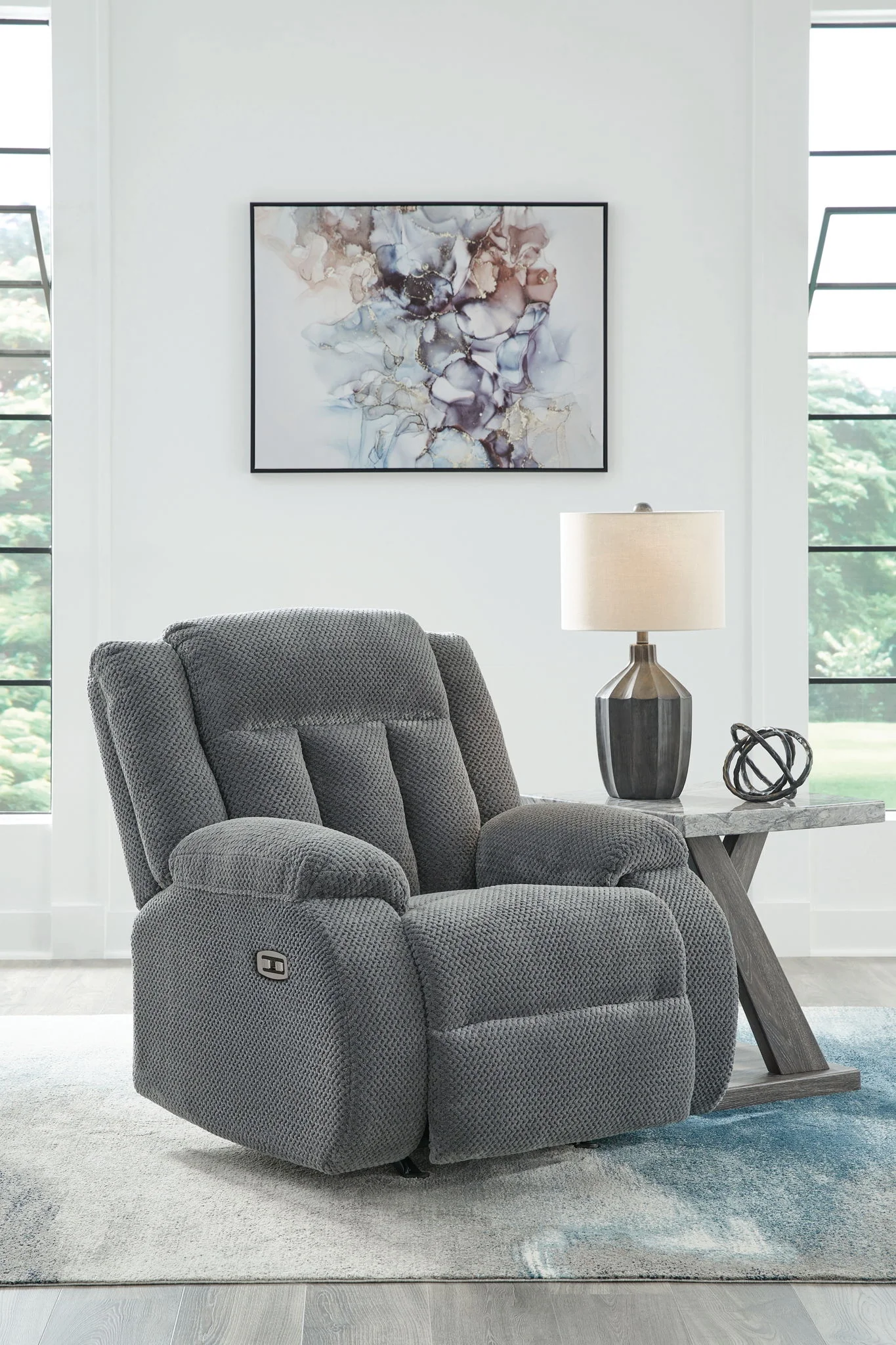 Observation - Power Rocker Recliner - Steel - Image 4