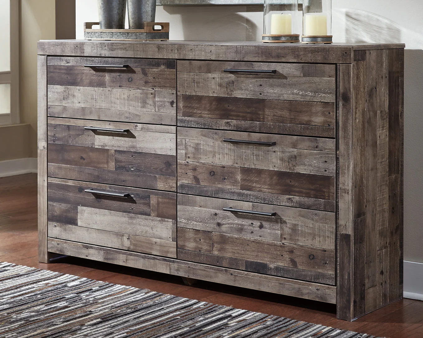 Derekson Queen Panel Bed with 4 Storage Drawers with Dresser - Image 5