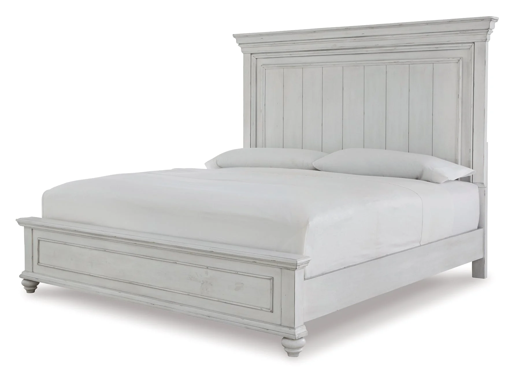 Kanwyn Queen Panel Bed with Mirrored Dresser and 2 Nightstands - Image 2