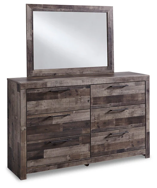 Derekson Queen Panel Bed with Mirrored Dresser and Chest - Image 3
