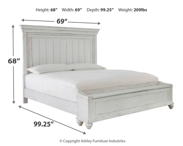Kanwyn Queen Panel Bed with Storage with Mirrored Dresser and 2 Nightstands - Image 7
