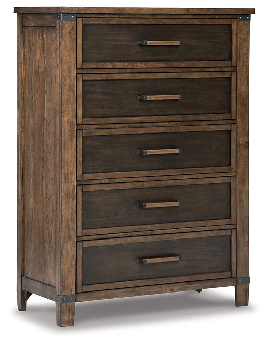 Wyattfield Queen Panel Bed with Storage with Mirrored Dresser, Chest and 2 Nightstands - Image 8